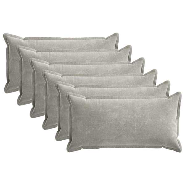 vidaXL Diivanipadi 6 tk HOUTEN Helehall 40 x 80 cm &Scaron;en&uuml;&uuml;lfabric