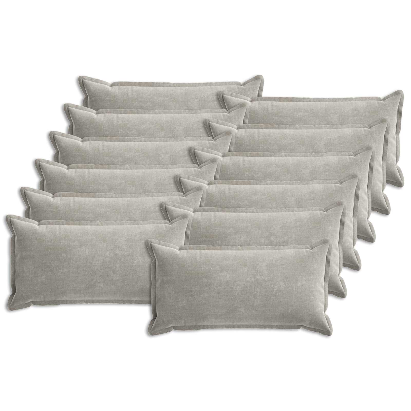 vidaXL Husă pentru pernă 12 pcs HOUTEN Gri deschis 40 x 80 cm