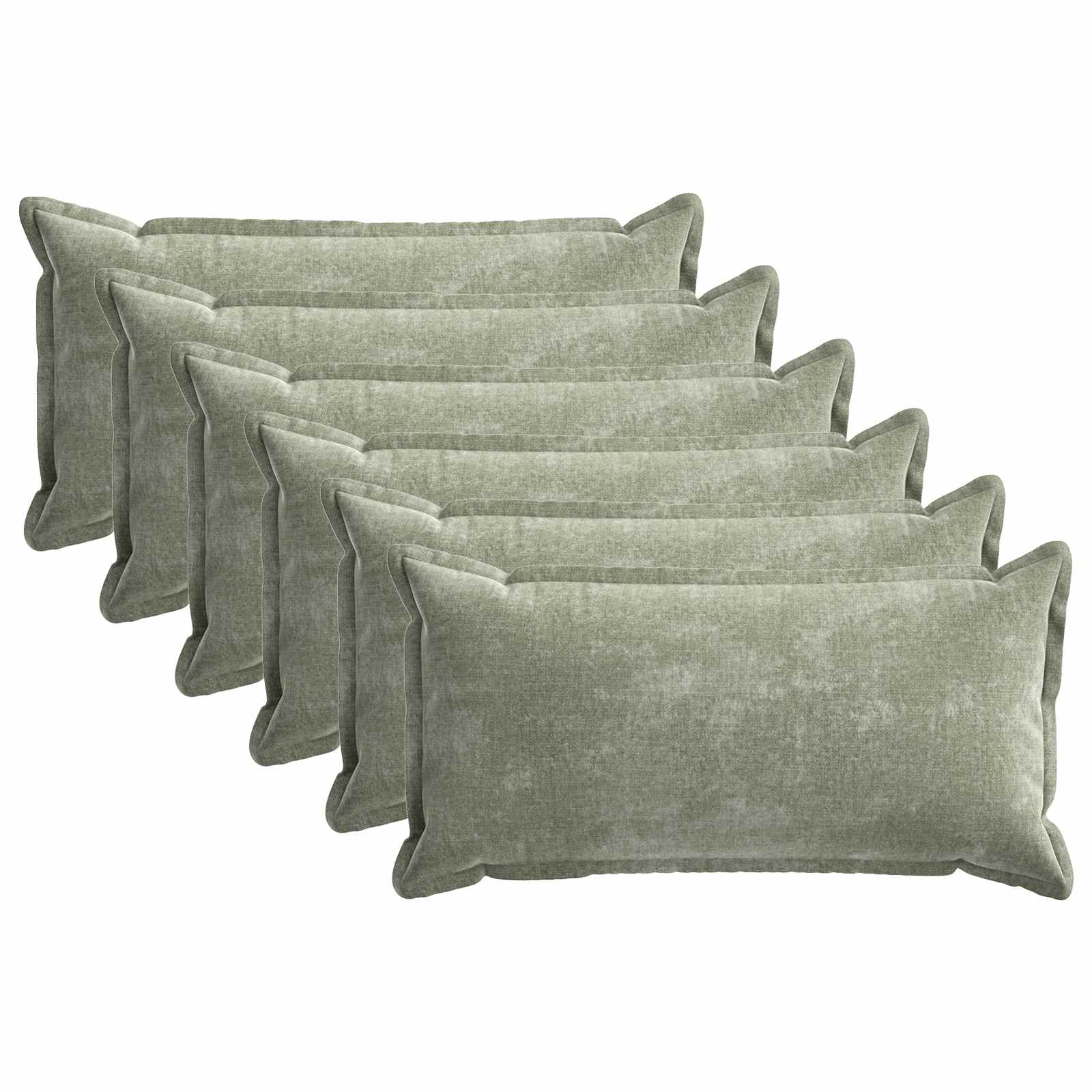 vidaXL Husă pentru pernă 6 pcs HOUTEN Verde 40 x 80 cm