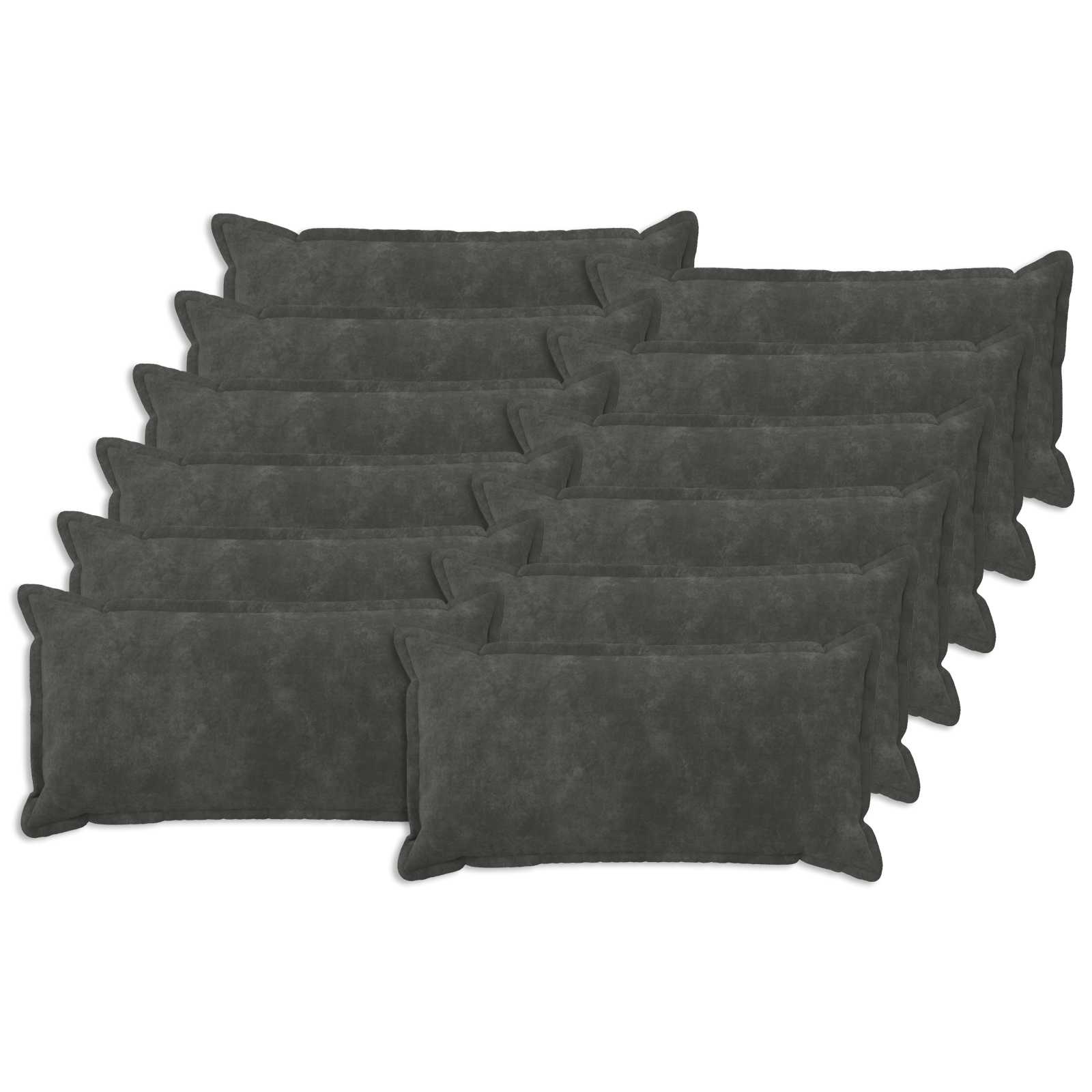 vidaXL Povlak na polštář 12 pcs HOUTEN Antracitová 40 x 80 cm