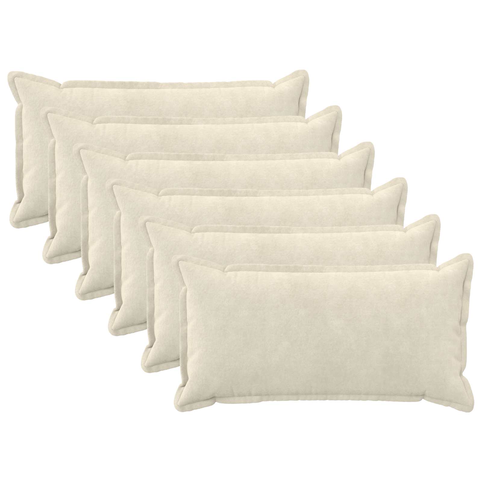 vidaXL Povlak na polštář 6 pcs HOUTEN Krémová 40 x 80 cm