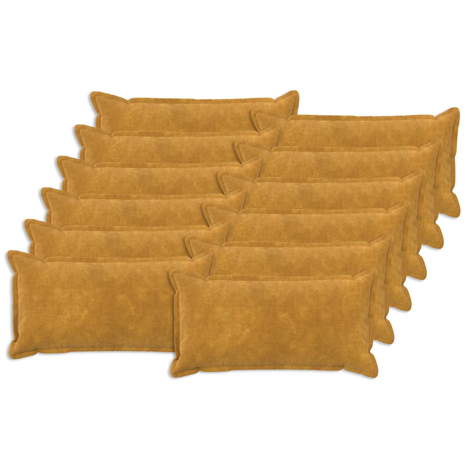 vidaXL Povlak na polštář 12 pcs HOUTEN Žlutá 40 x 80 cm
