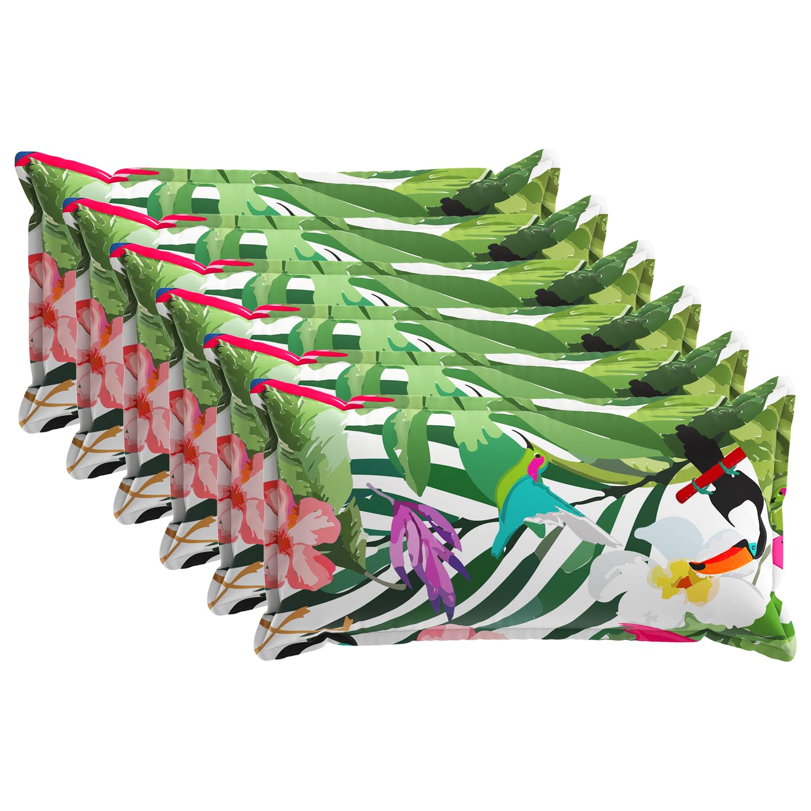 Kussensloop 6 st HOUTEN Zwart 40 x 80 cm Polyester image 1