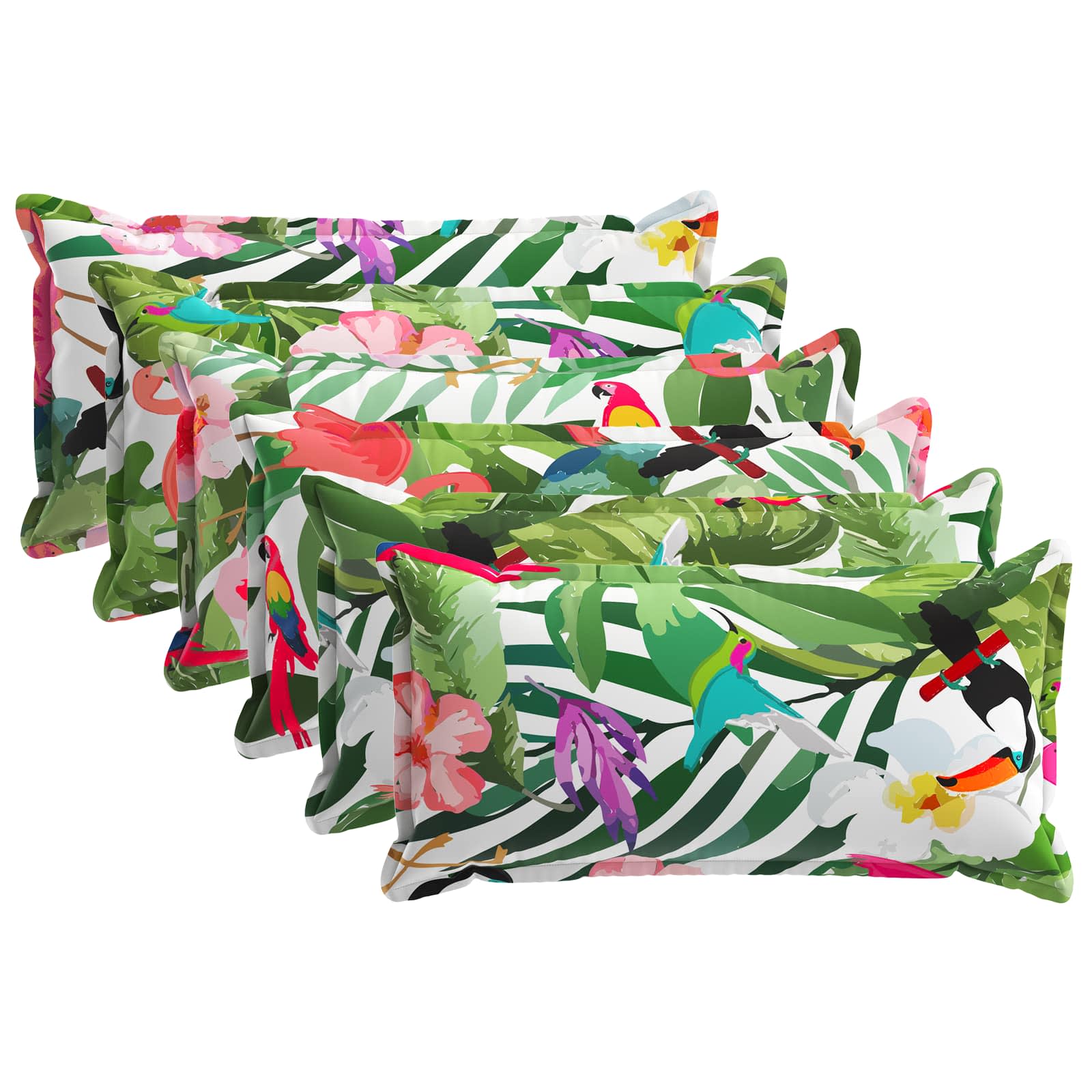 vidaXL Poťah na podložku 6 ks HOUTEN Viacfarebný 40 x 80 cm Polyester