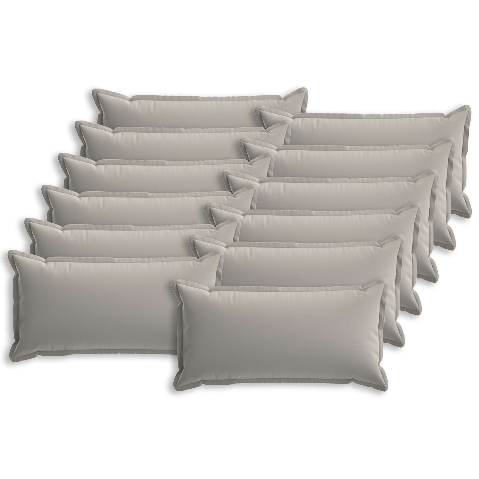 Kussensloop 12 st HOUTEN Grijs 40 x 80 cm Polyester image 1