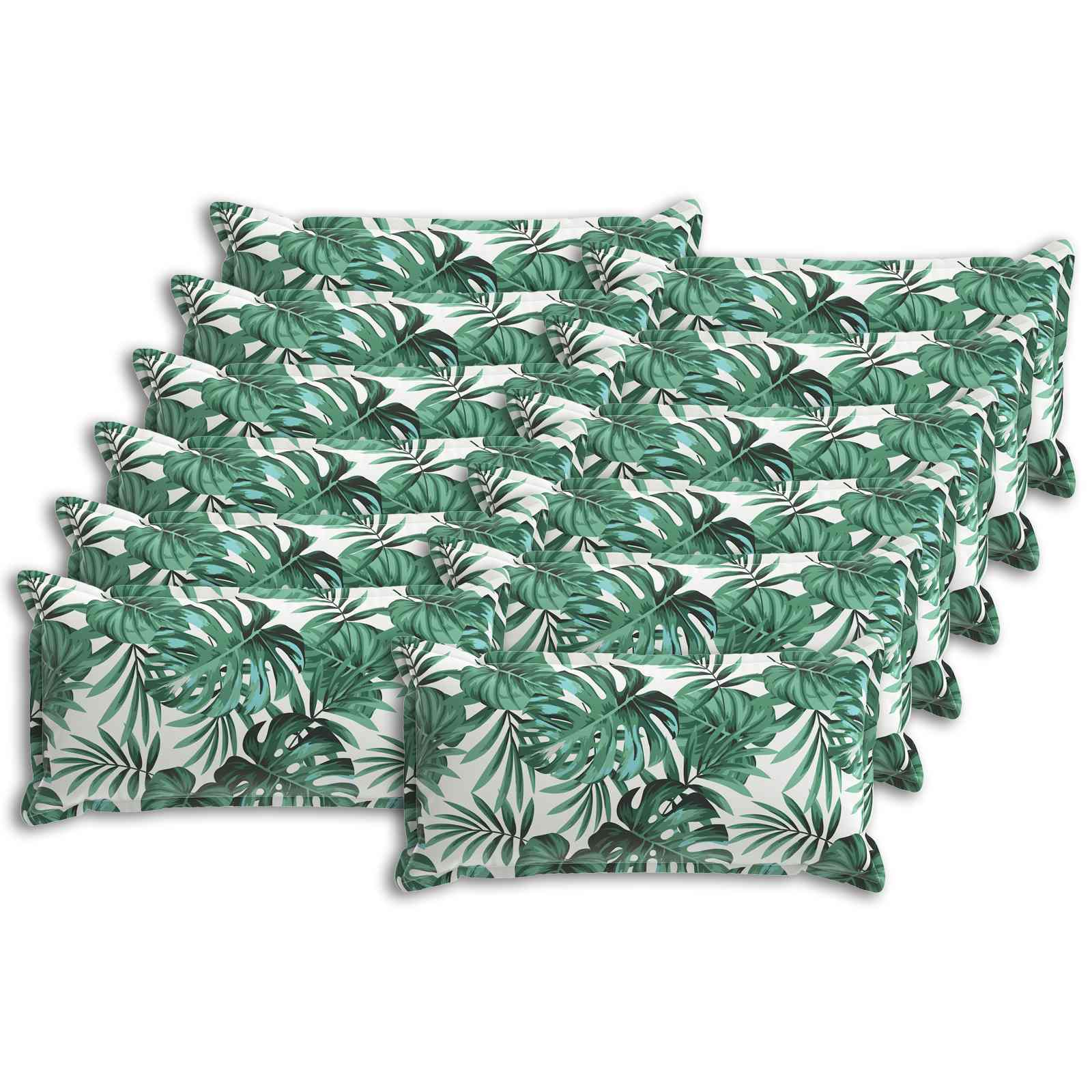 Kussensloop 12 st HOUTEN Bladpatroon 40 x 80 cm Polyester image 1