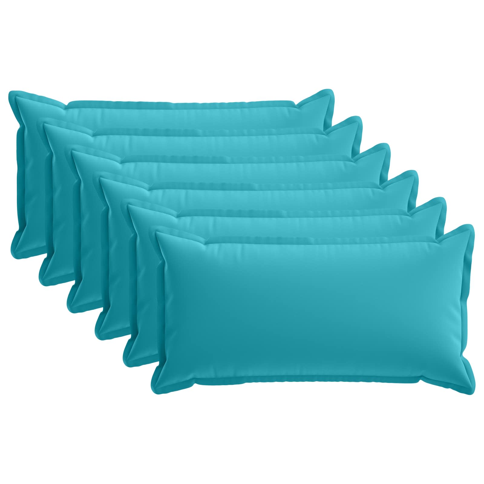 Kussensloop 6 st HOUTEN Turquoise 40 x 80 cm Polyester image 1