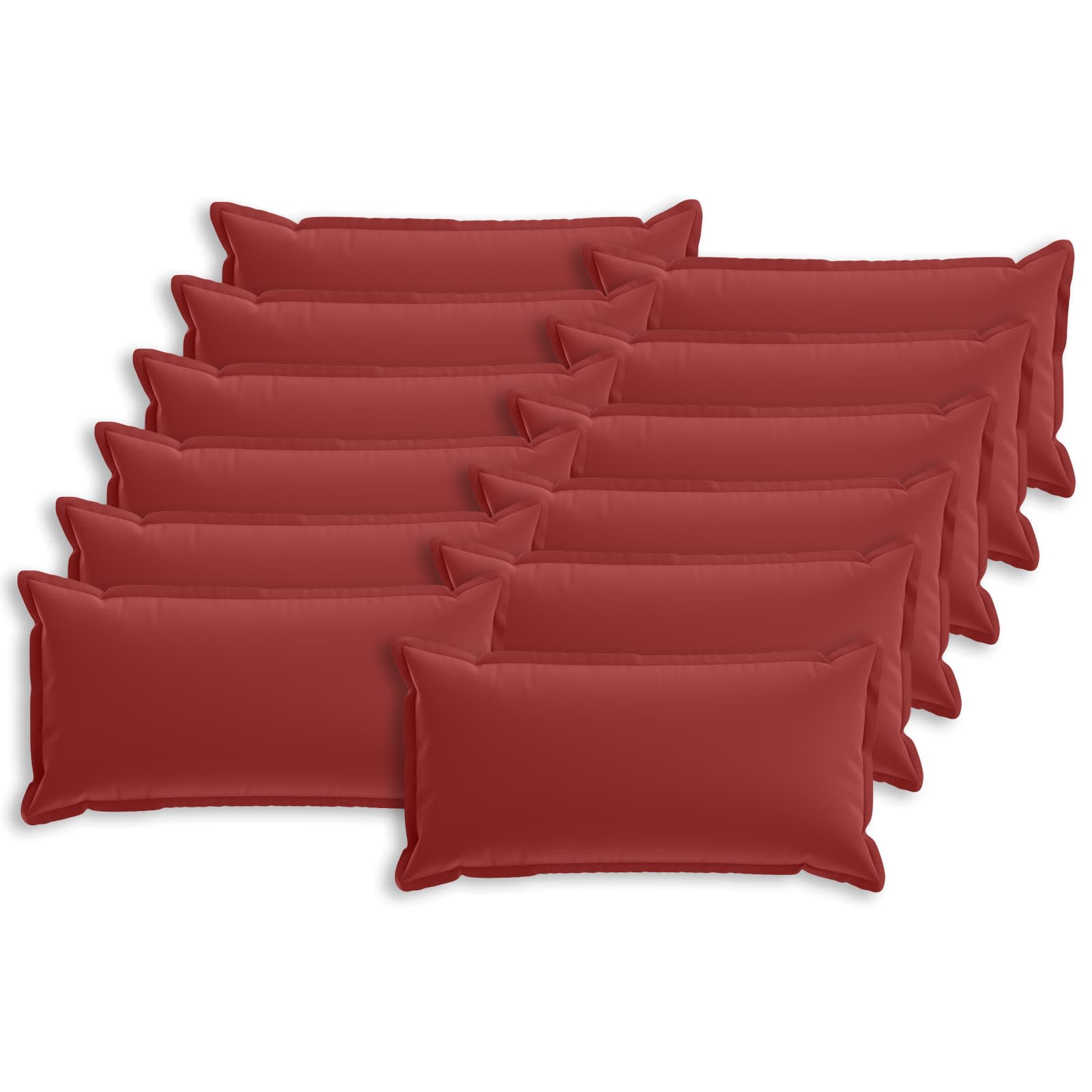 Kussensloop 12 st HOUTEN Wijnrood 40 x 80 cm Polyester image 1