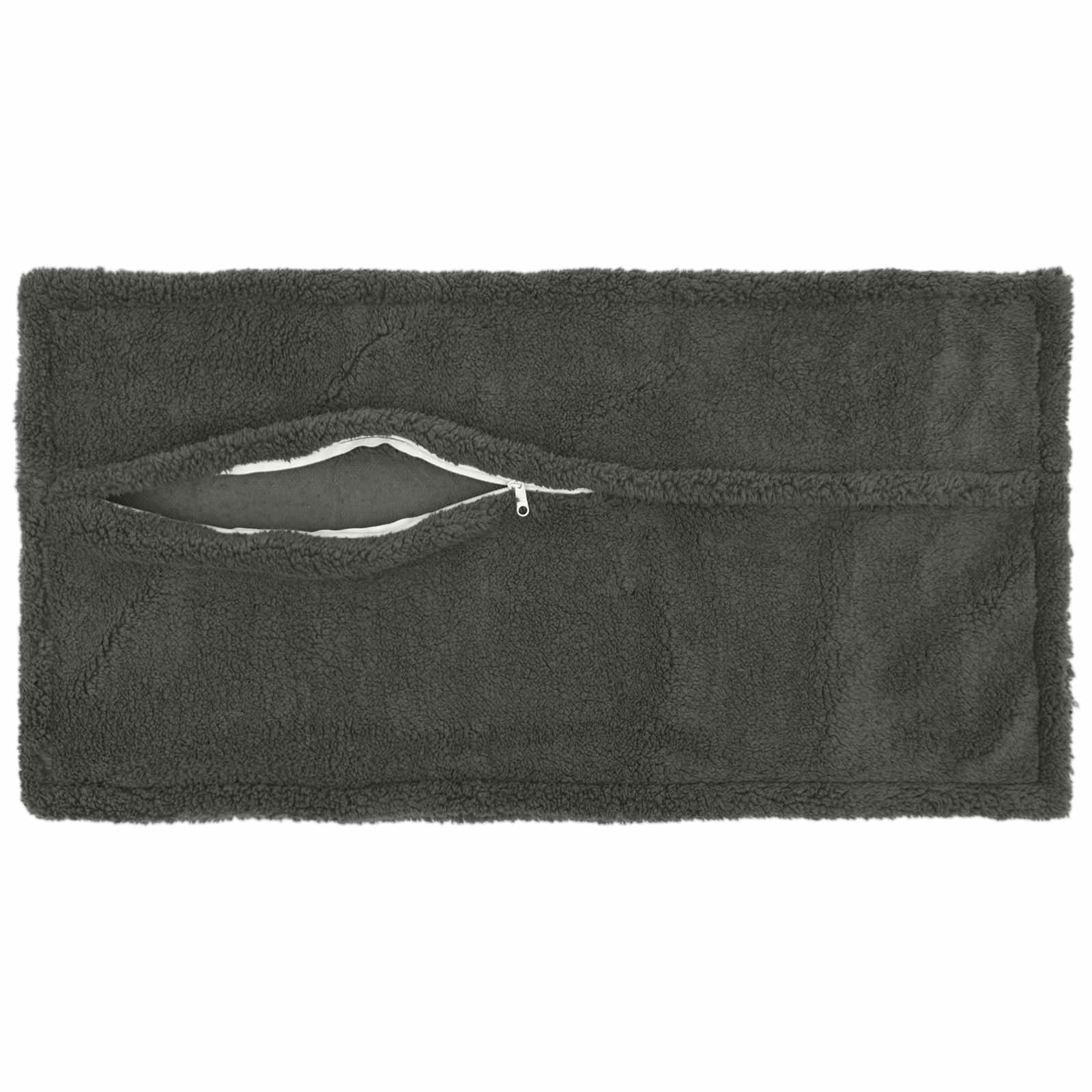 Prevleka za blazino 6 kos HOUTEN Temno siva 40 x 80 cm Bouclé