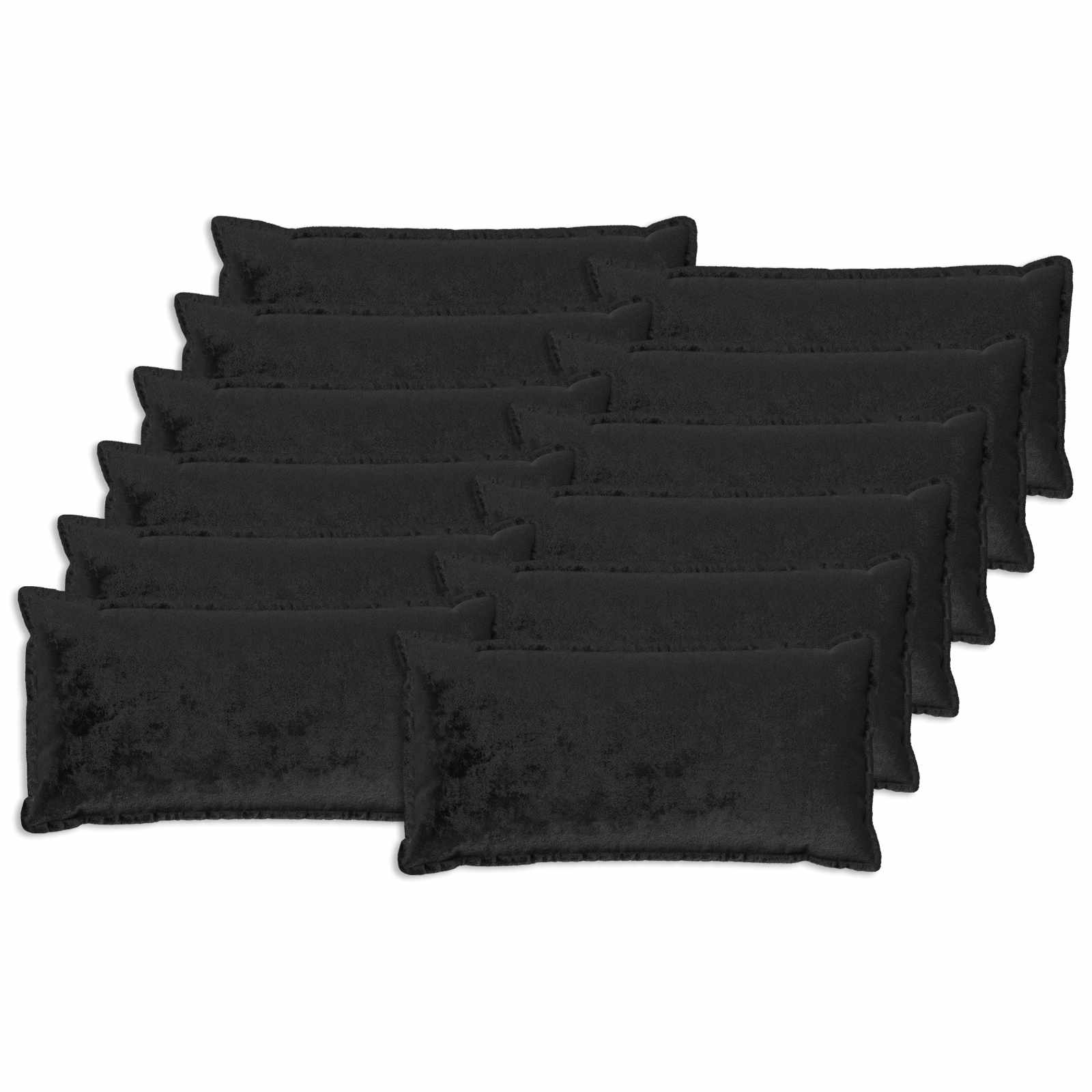 Kussensloop 12 pcs HOUTEN Zwart 40 x 80 cm Flanel image 1