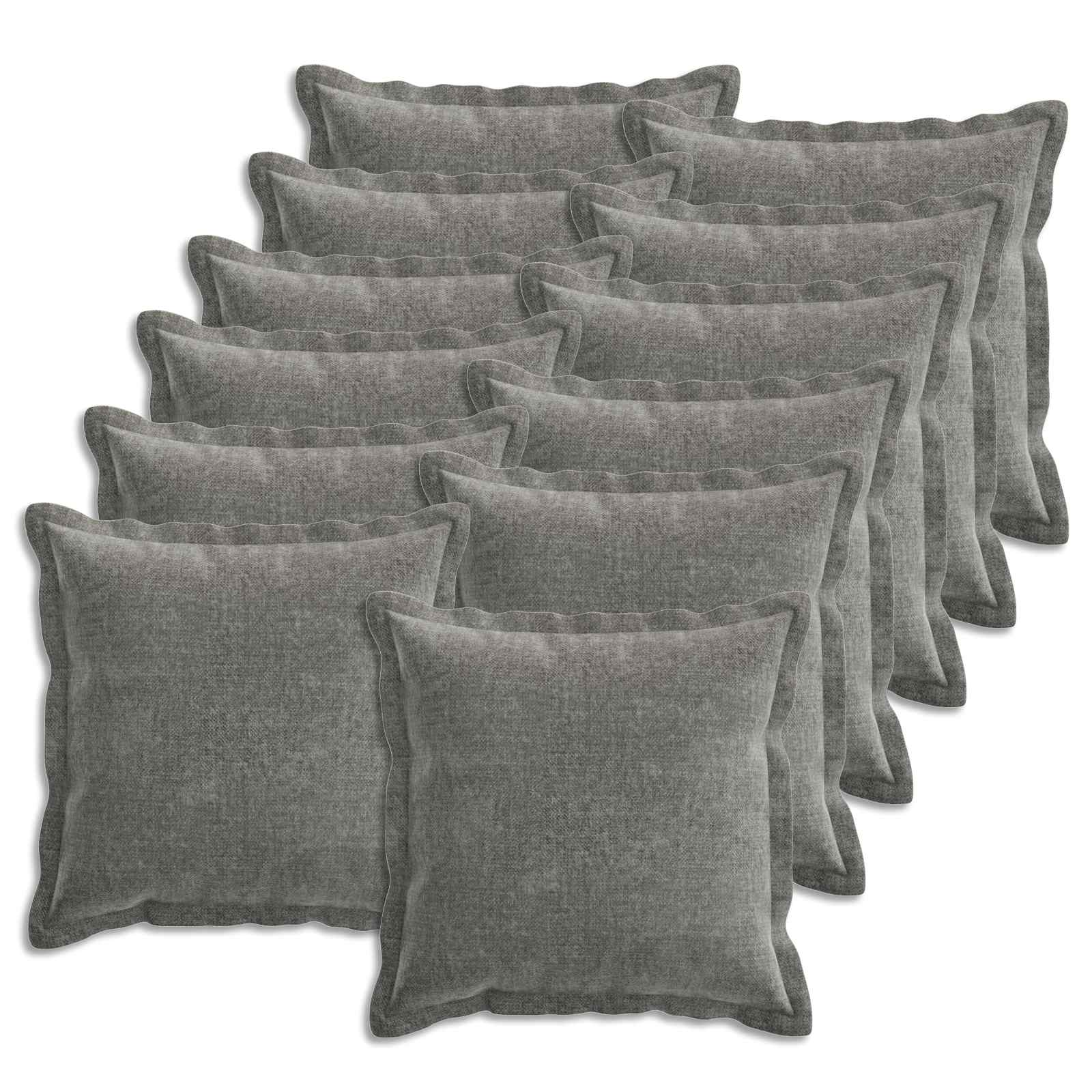 vidaXL Husă pentru pernă 12 pcs HOUTEN Gri închis 45 x 45 cm