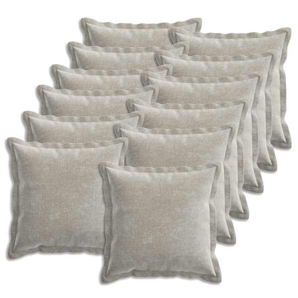 vidaXL Diivanipadi 12 tk HOUTEN Helehall 45 x 45 cm &Scaron;en&uuml;&uuml;lfabric