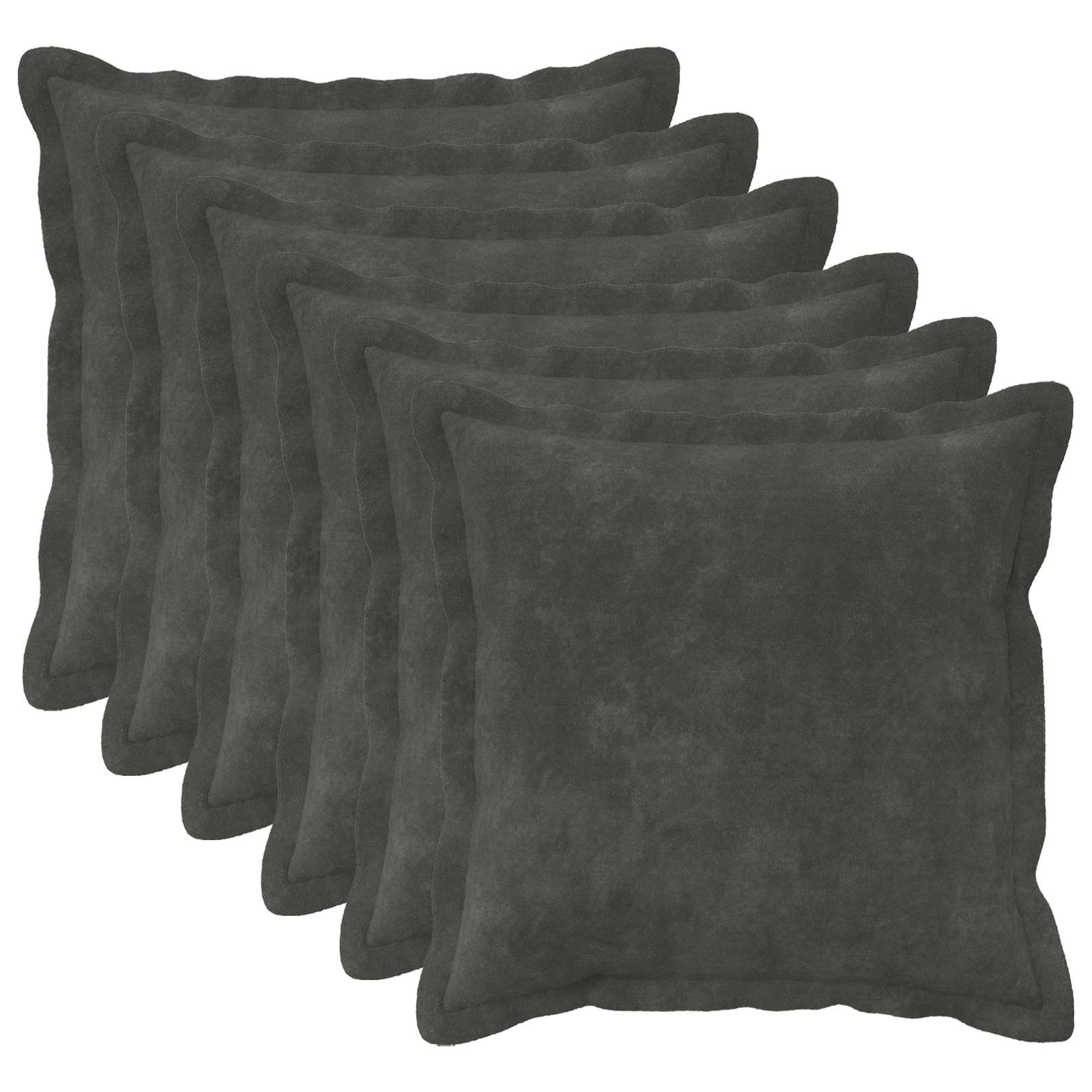 vidaXL Povlak na polštář 6 pcs HOUTEN Antracitová 45 x 45 cm