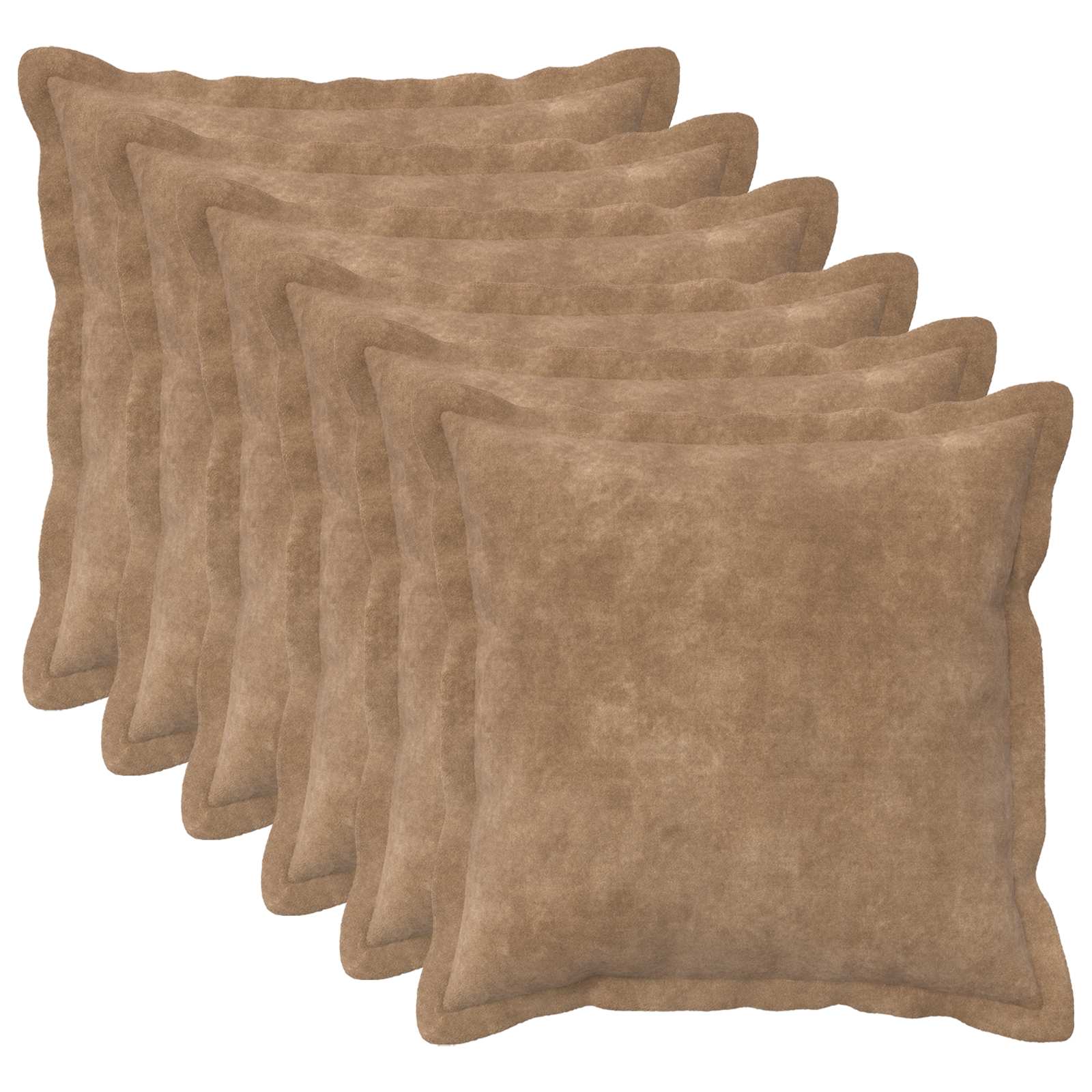 vidaXL Povlak na polštář 6 pcs HOUTEN Taupe 45 x 45 cm