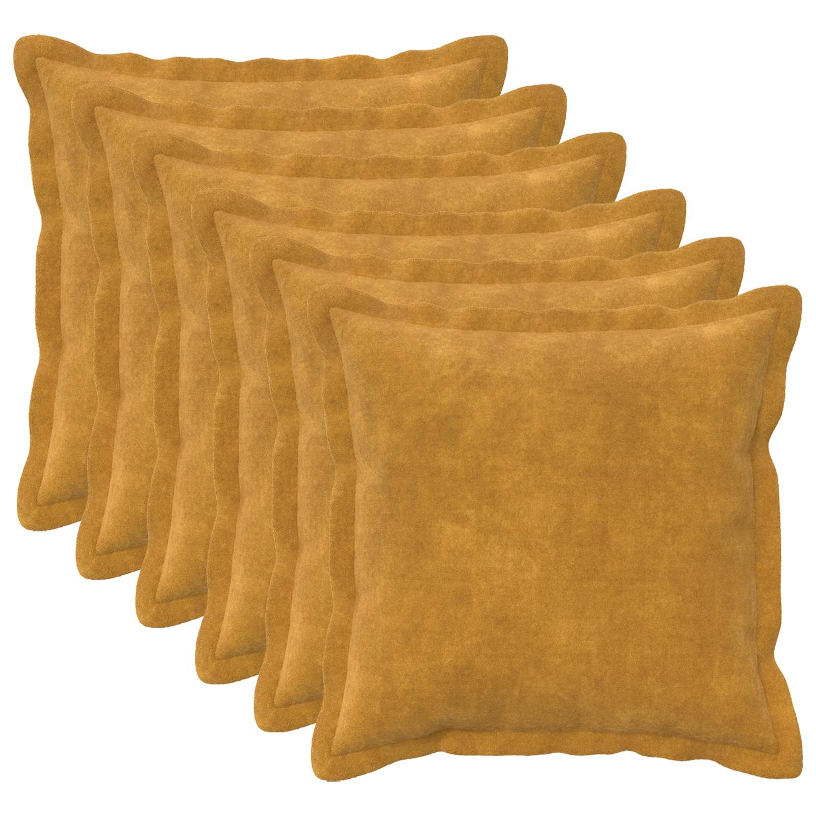 vidaXL Povlak na polštář 6 pcs HOUTEN Žlutá 45 x 45 cm