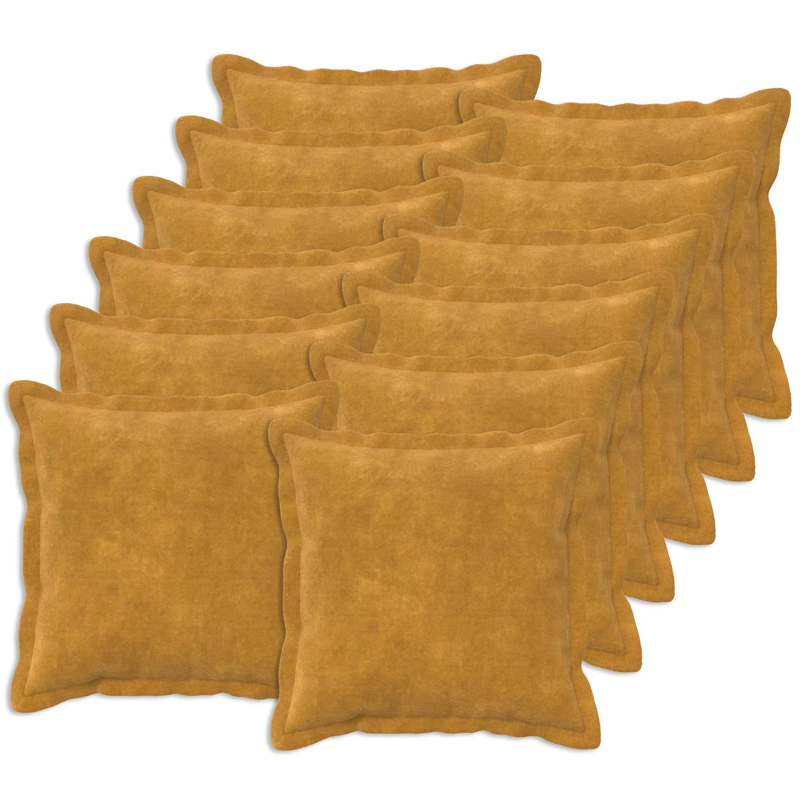vidaXL Povlak na polštář 12 pcs HOUTEN Žlutá 45 x 45 cm