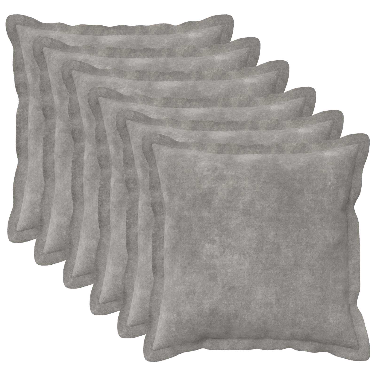 vidaXL Povlak na polštář 6 pcs HOUTEN Světle šedá 45 x 45 cm