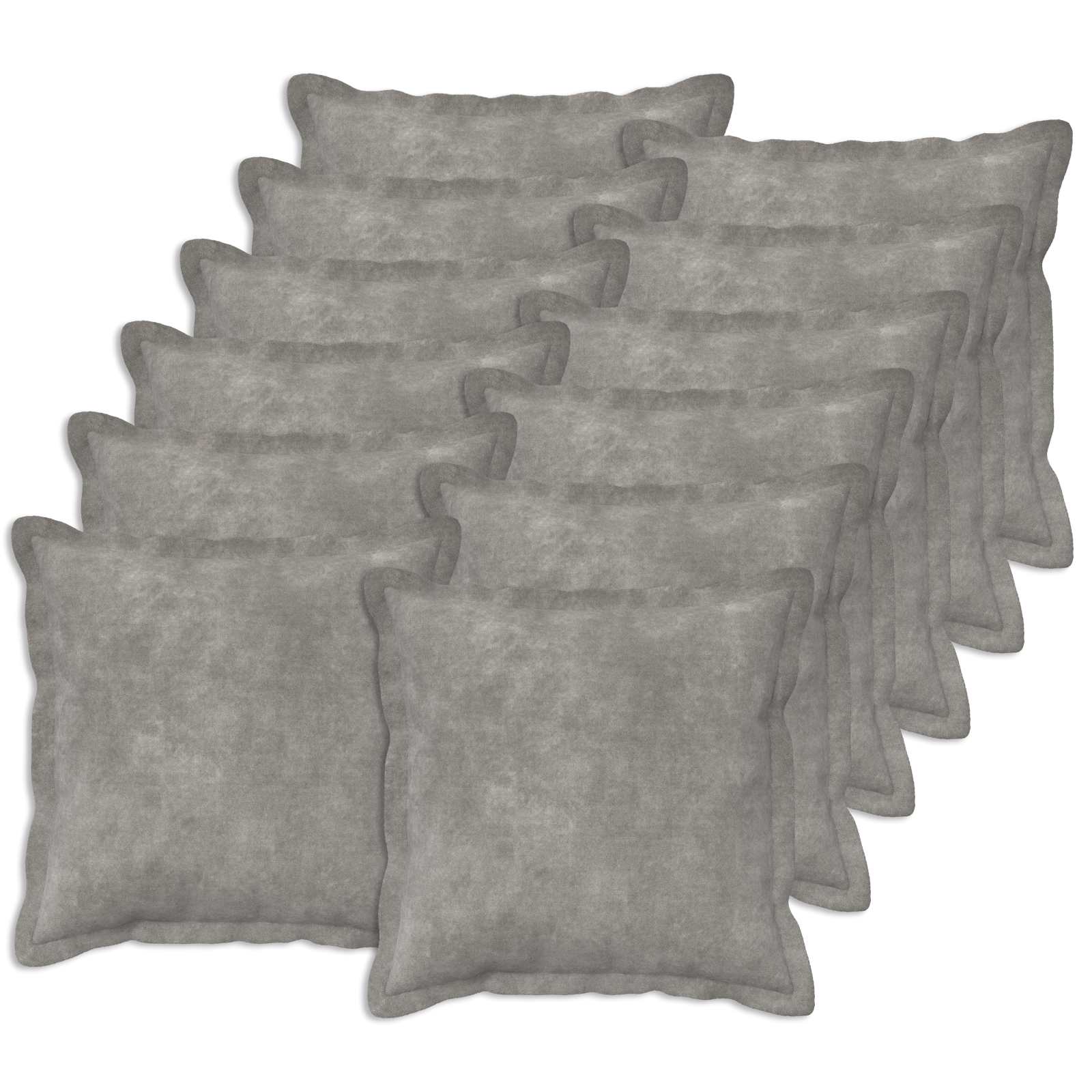 vidaXL Povlak na polštář 12 pcs HOUTEN Světle šedá 45 x 45 cm