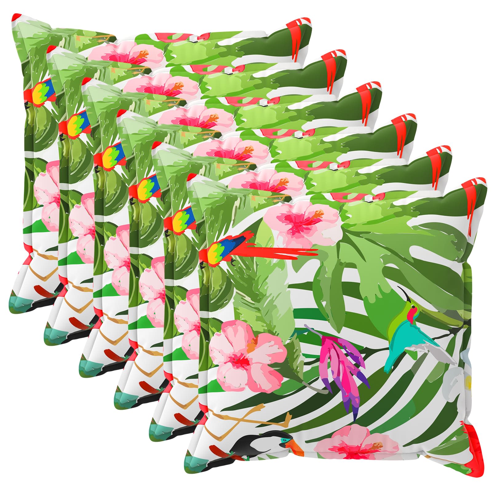 Kussensloop 6 st HOUTEN Zwart 45 x 45 cm Polyester image 1