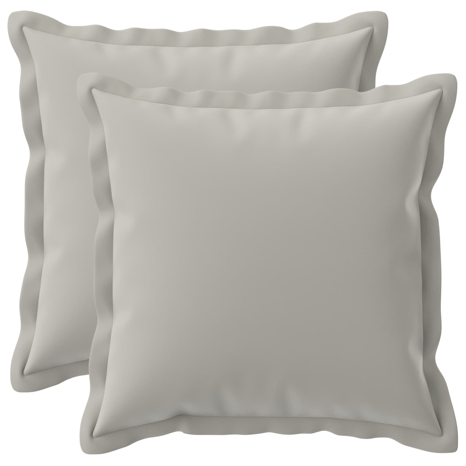 Kussensloop 2 st HOUTEN Grijs 45 x 45 cm Polyester image 1