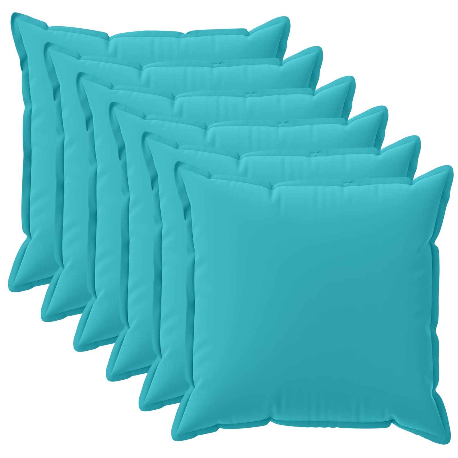 Kussensloop 6 st HOUTEN Turquoise 45 x 45 cm Polyester image 1