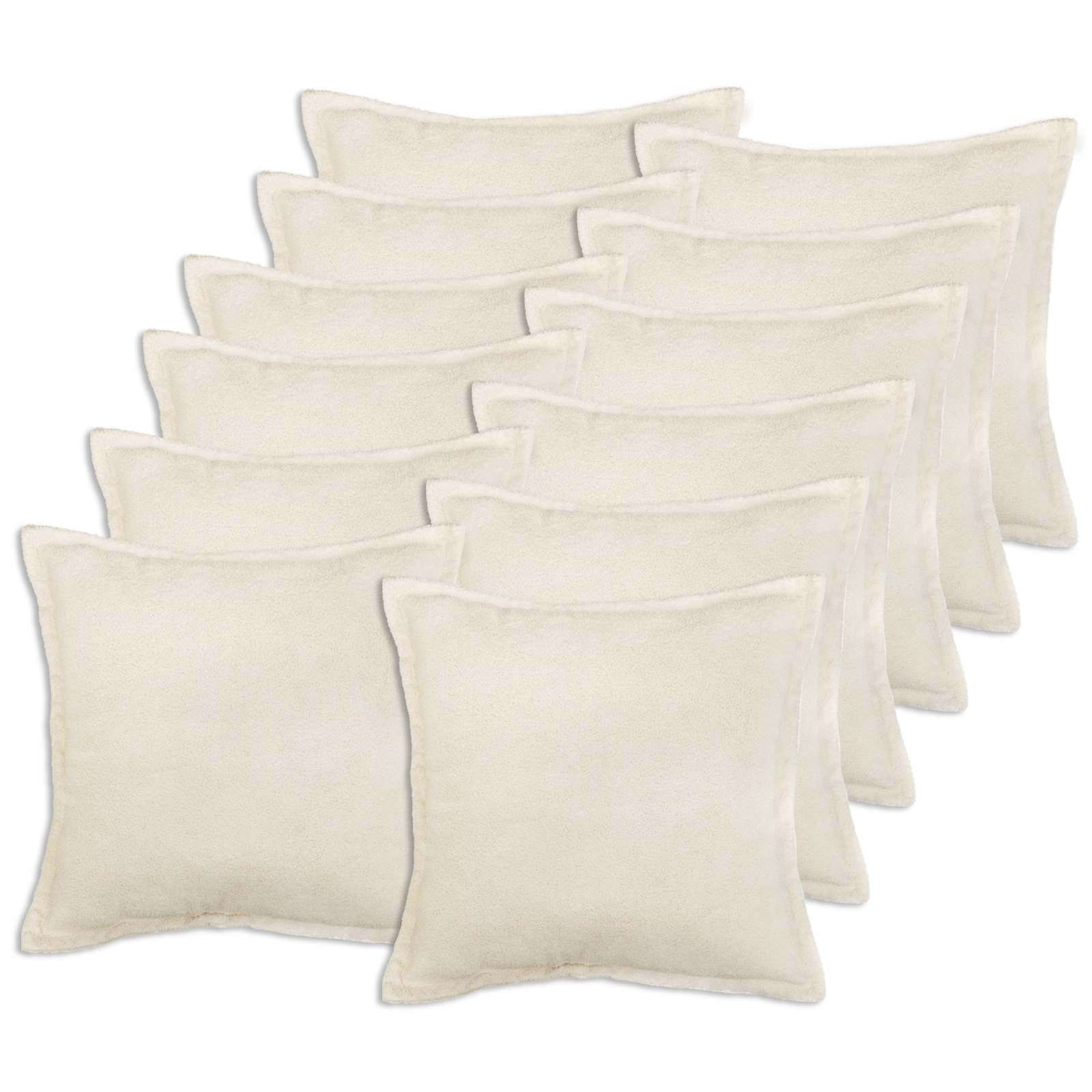 Kussensloop 12 pcs HOUTEN Crèmekleurig 50 x 50 cm Bouclé image 1