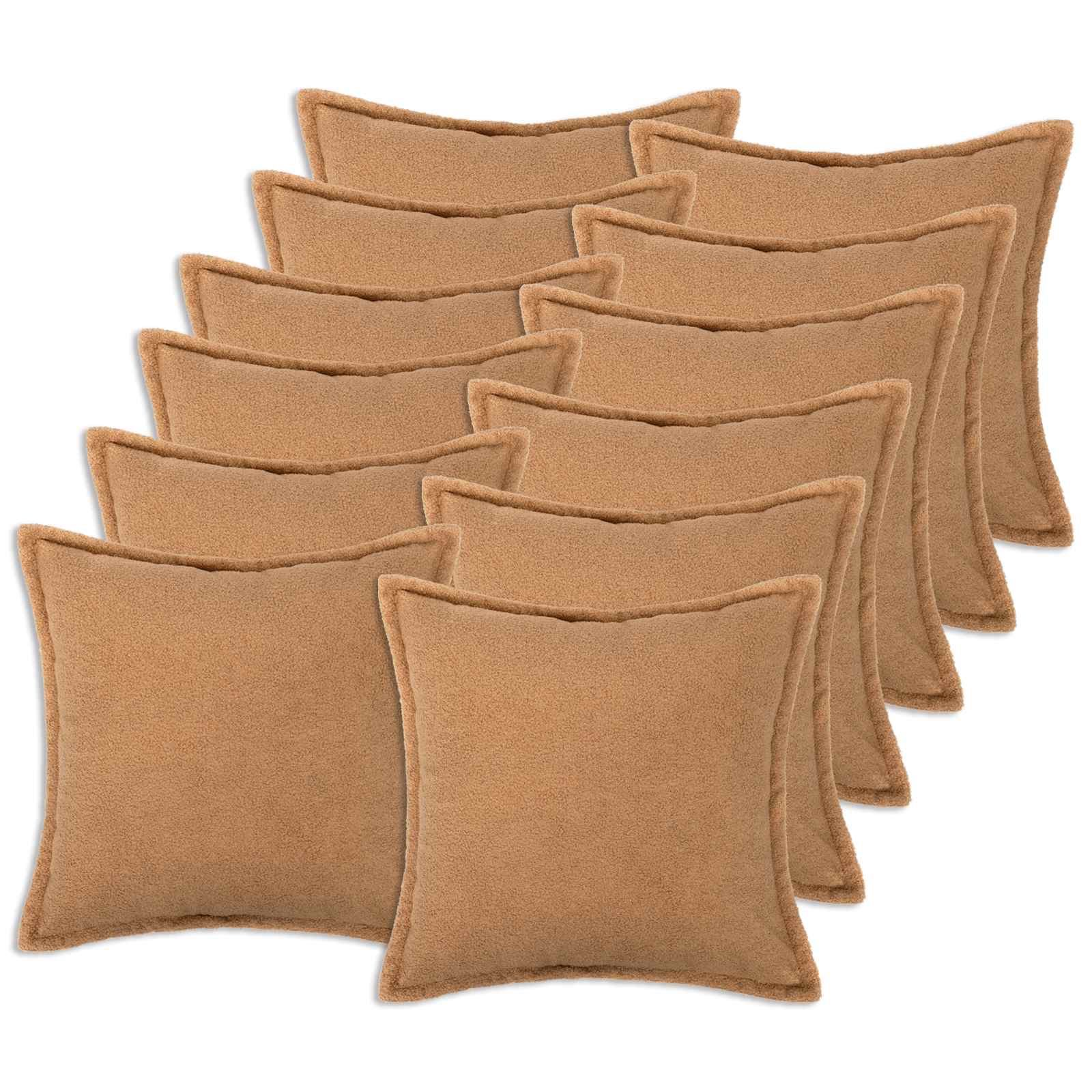 Kussensloop 12 pcs HOUTEN Beige 50 x 50 cm Bouclé image 1