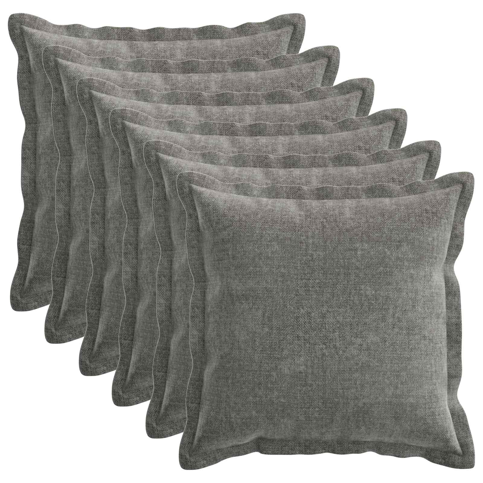 vidaXL Husă pentru pernă 6 pcs HOUTEN Gri închis 50 x 50 cm