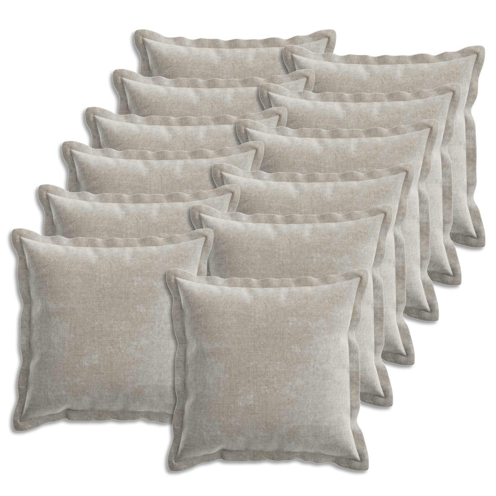 vidaXL Husă pentru pernă 12 pcs HOUTEN Gri deschis 50 x 50 cm