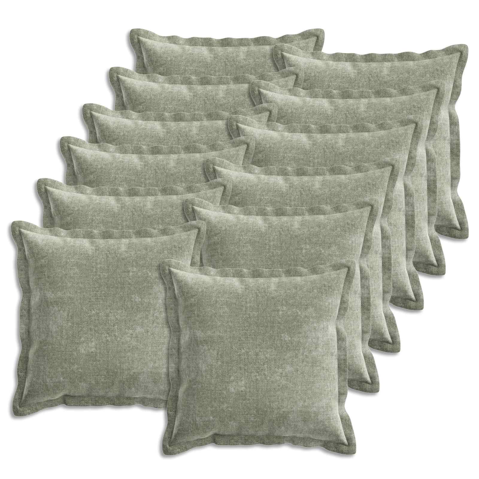 vidaXL Husă pentru pernă 12 pcs HOUTEN Verde 50 x 50 cm