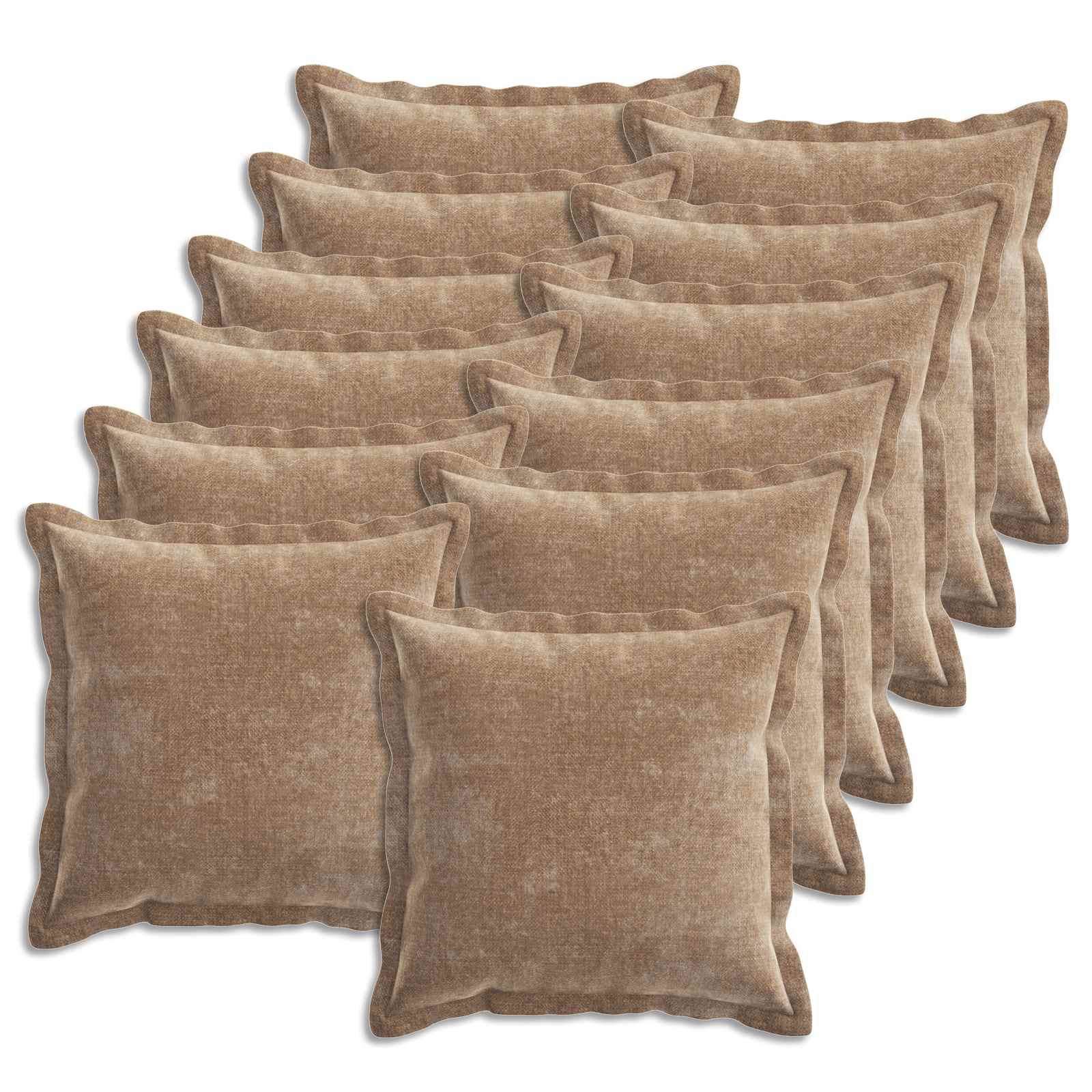 vidaXL Husă pentru pernă 12 pcs HOUTEN Maro 50 x 50 cm