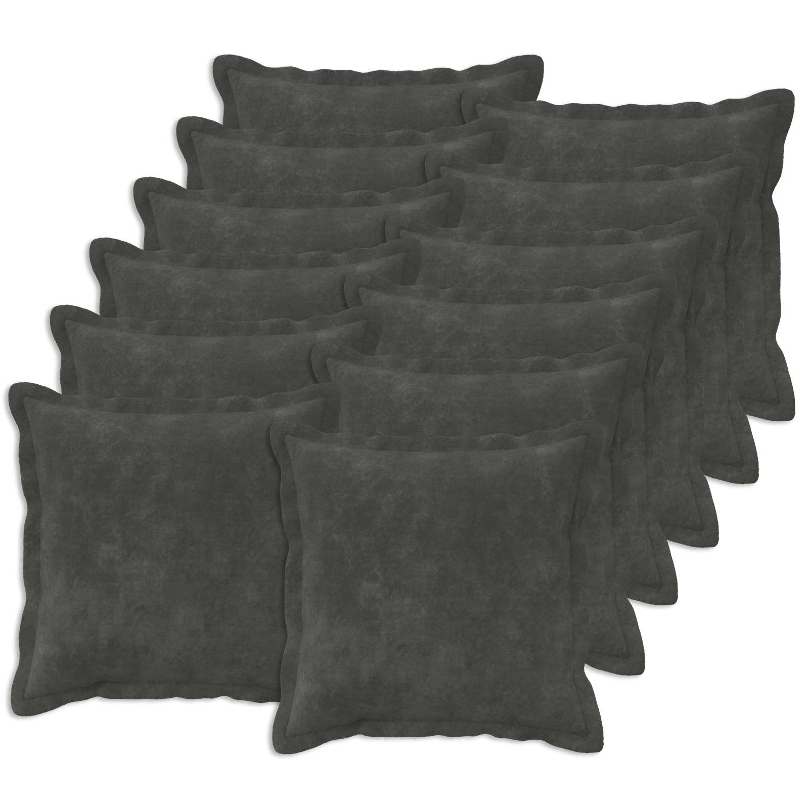 vidaXL Povlak na polštář 12 ks HOUTEN Antracitová 50 x 50 cm