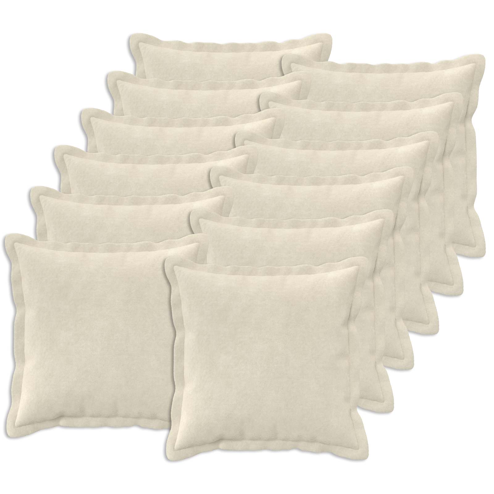 vidaXL Povlak na polštář 12 pcs HOUTEN Krémová 50 x 50 cm