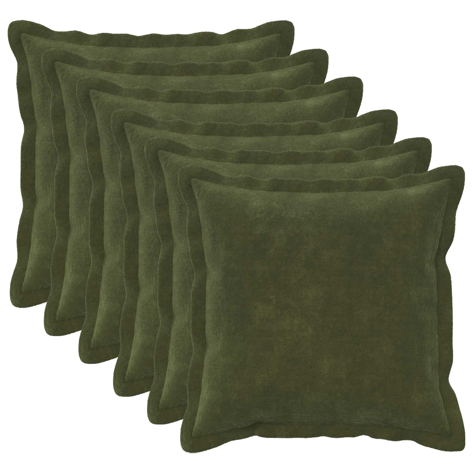 vidaXL Povlak na polštář 6 pcs HOUTEN Zelená 50 x 50 cm