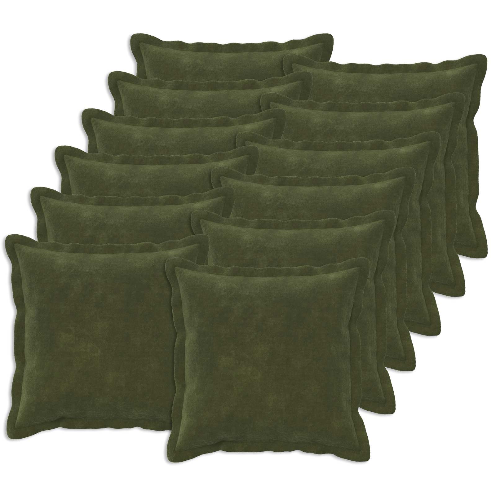 vidaXL Povlak na polštář 12 pcs HOUTEN Zelená 50 x 50 cm