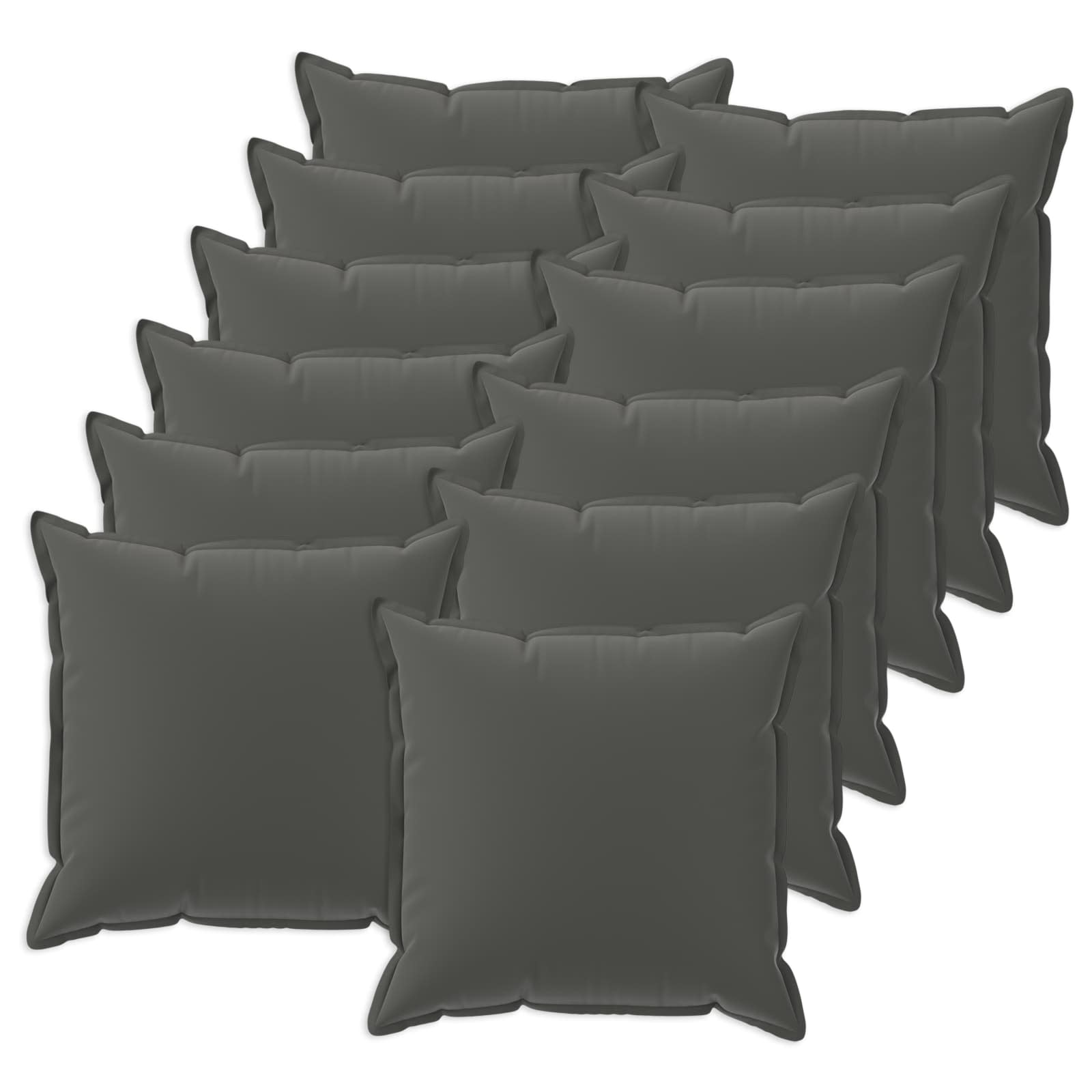 Kussensloop 12 st HOUTEN Antraciet 50 x 50 cm Polyester image 1