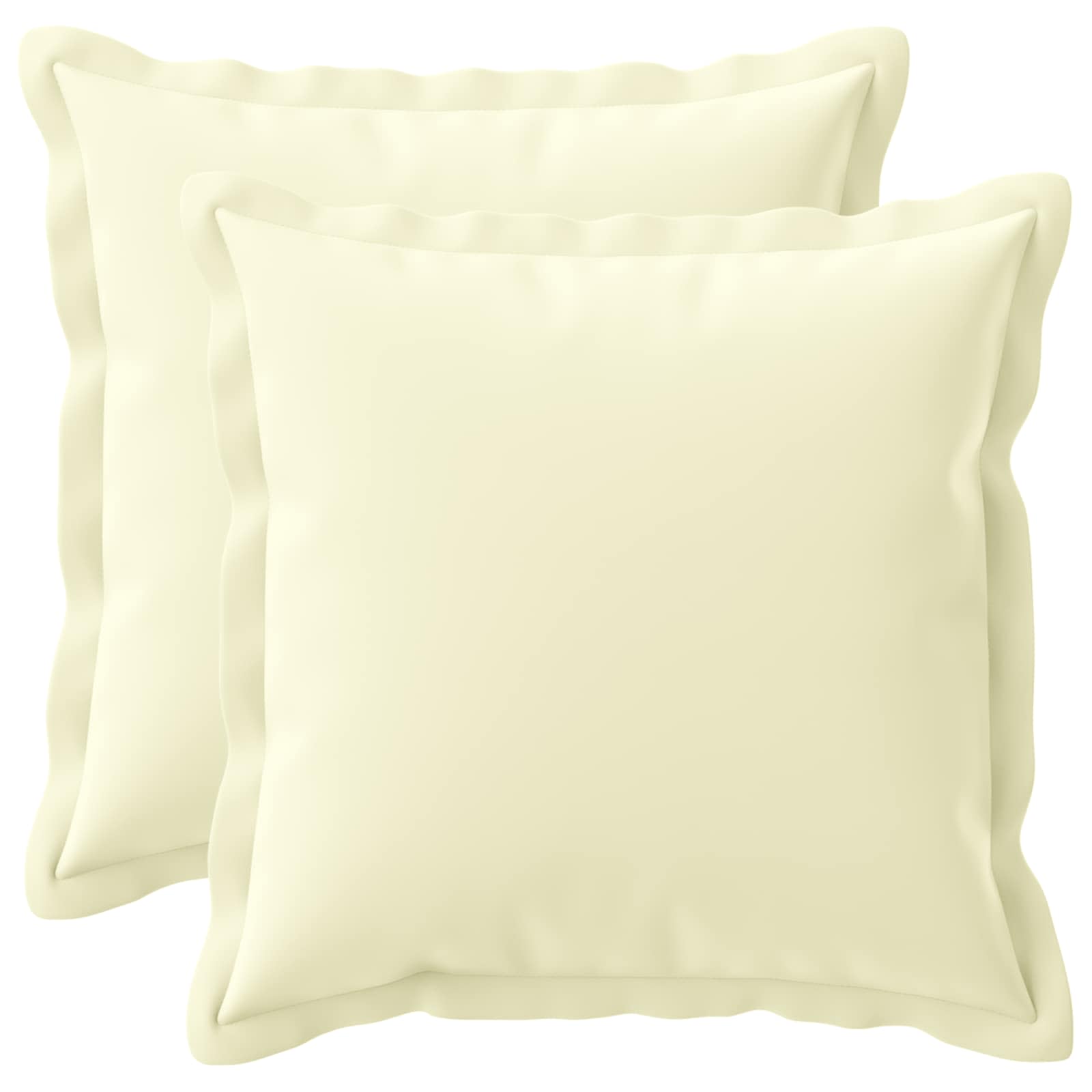 Kussensloop 2 st HOUTEN Crèmekleurig 50 x 50 cm Polyester image 1