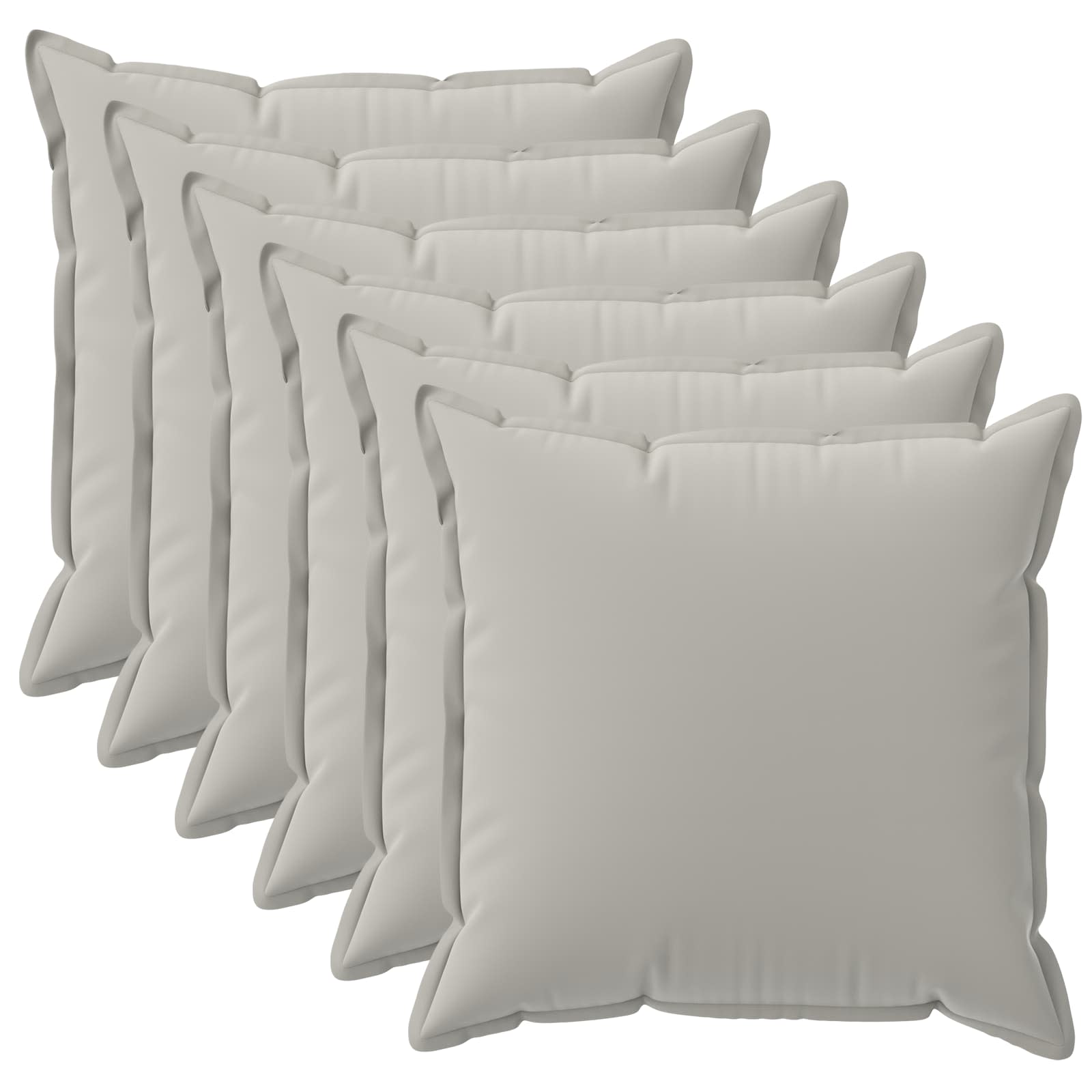 Kussensloop 6 st HOUTEN Grijs 50 x 50 cm Polyester image 1