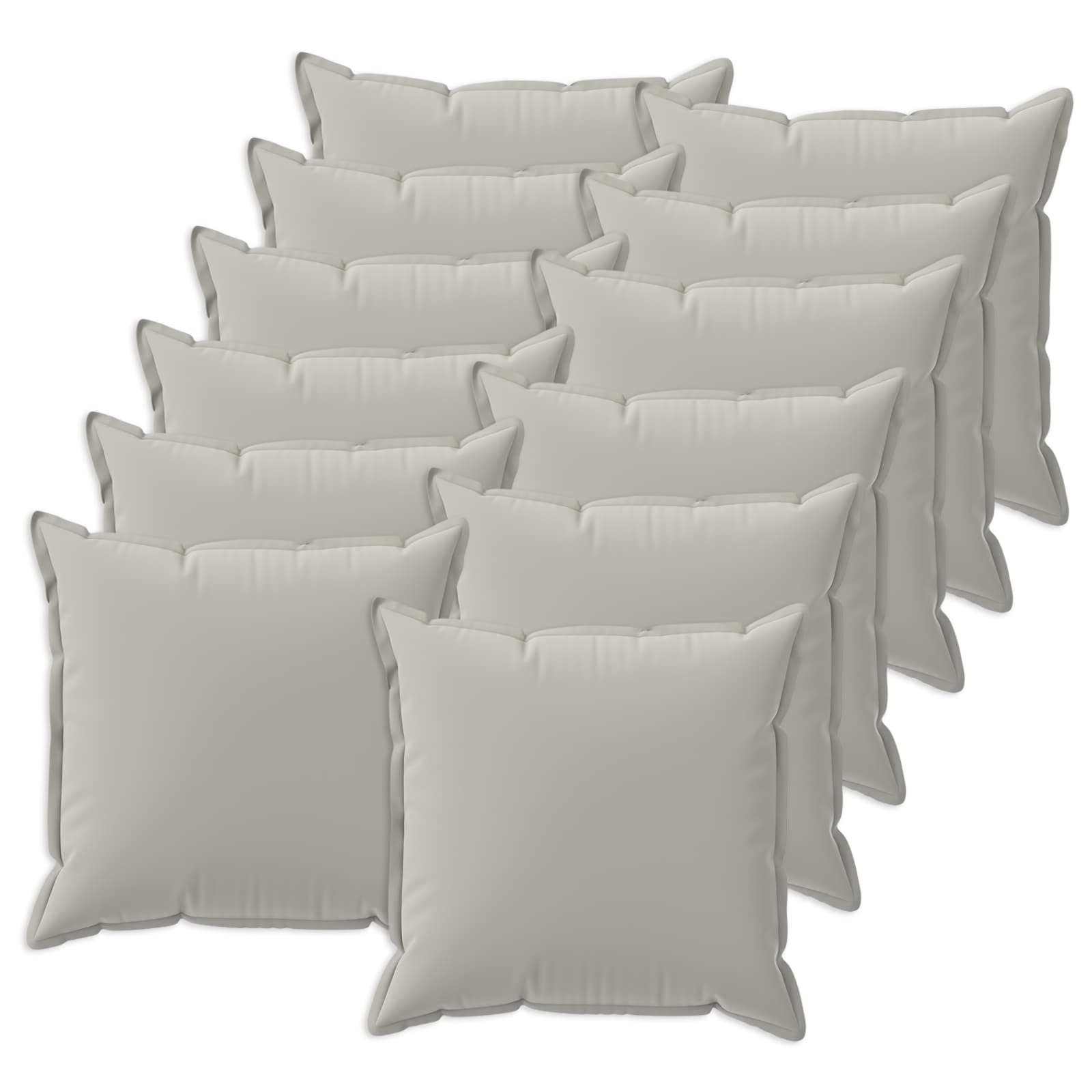 Kussensloop 12 st HOUTEN Grijs 50 x 50 cm Polyester image 1
