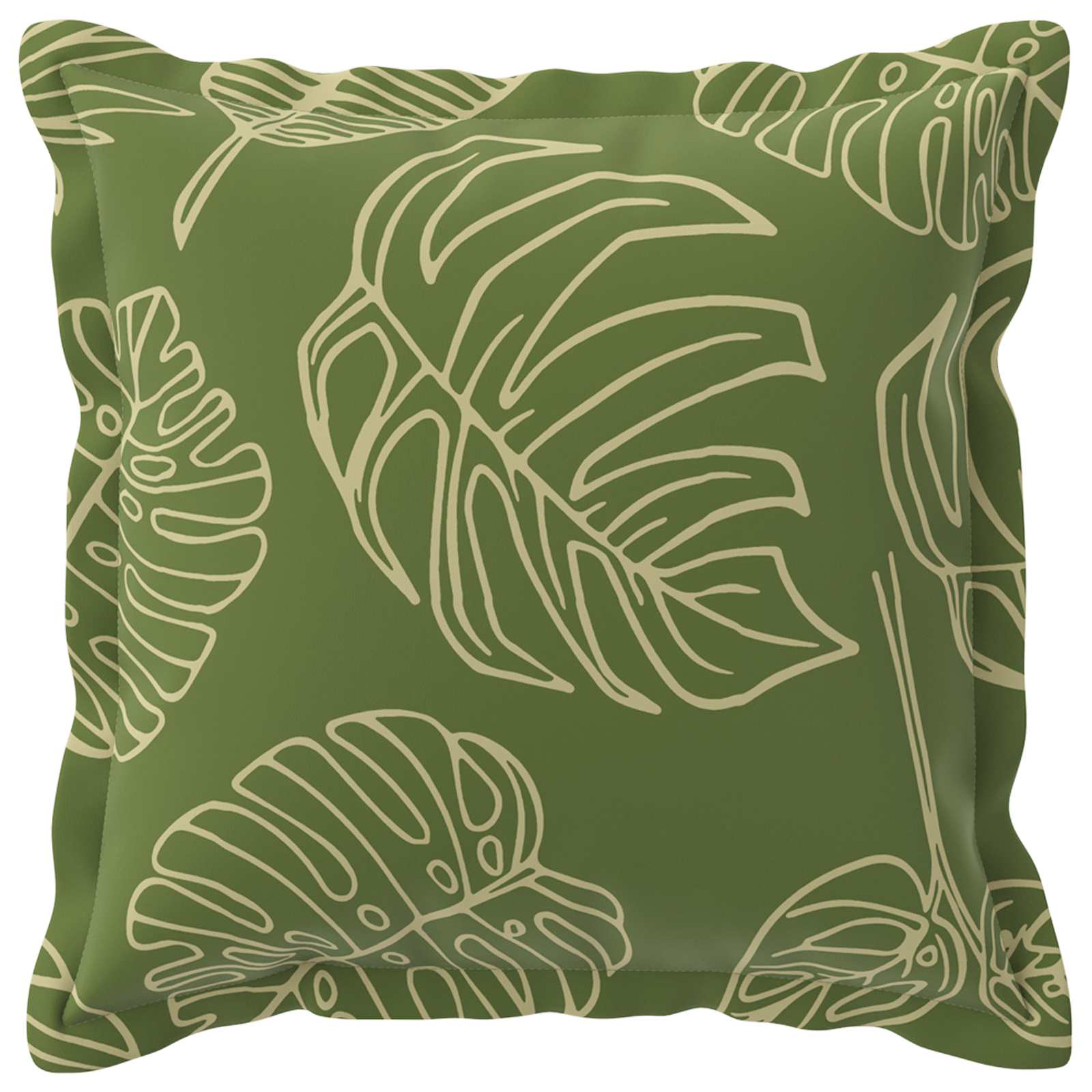 Kussensloop 6 st HOUTEN Bladontwerp 50 x 50 cm Polyester image 2