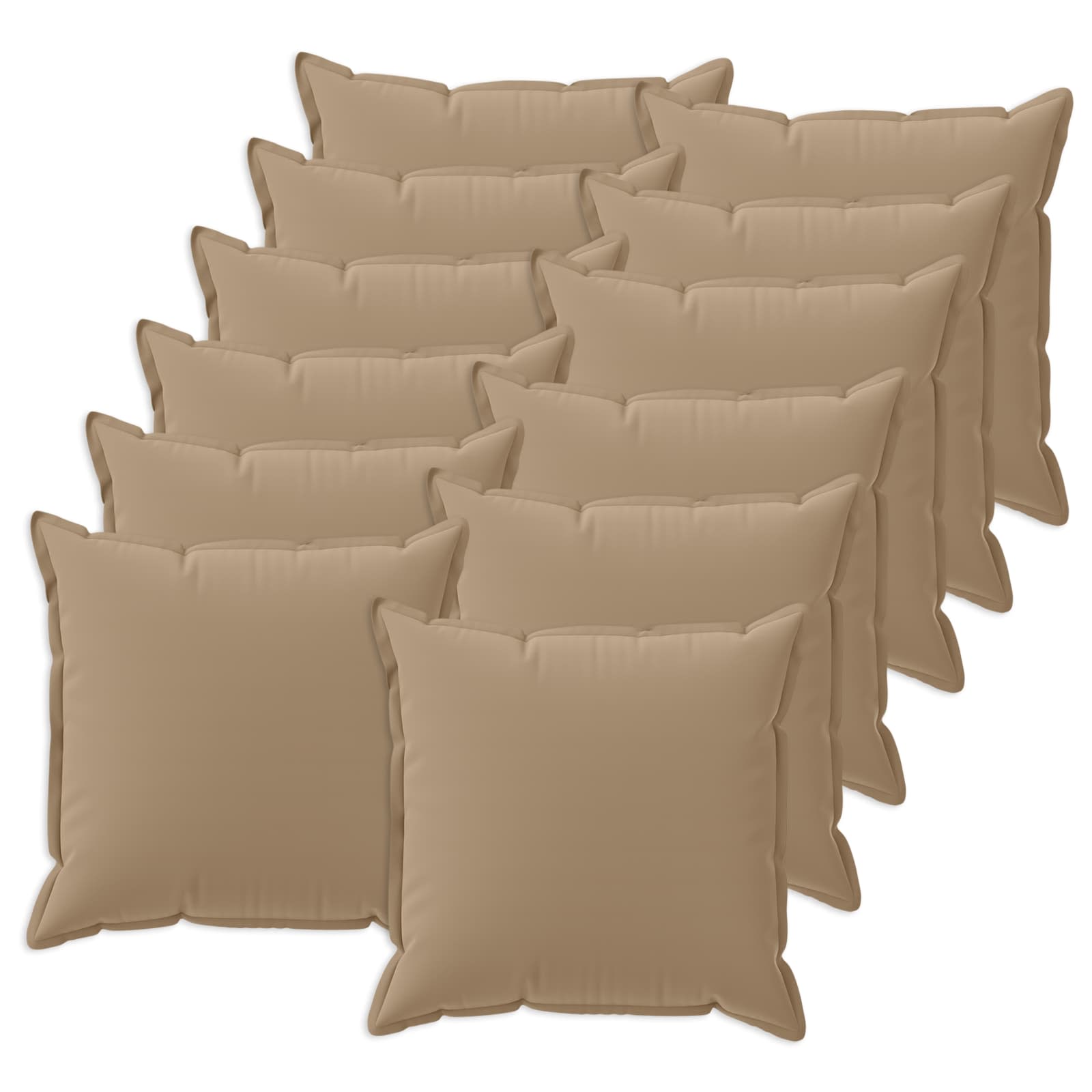 Kussensloop 12 st HOUTEN Taupe 50 x 50 cm Polyester image 1