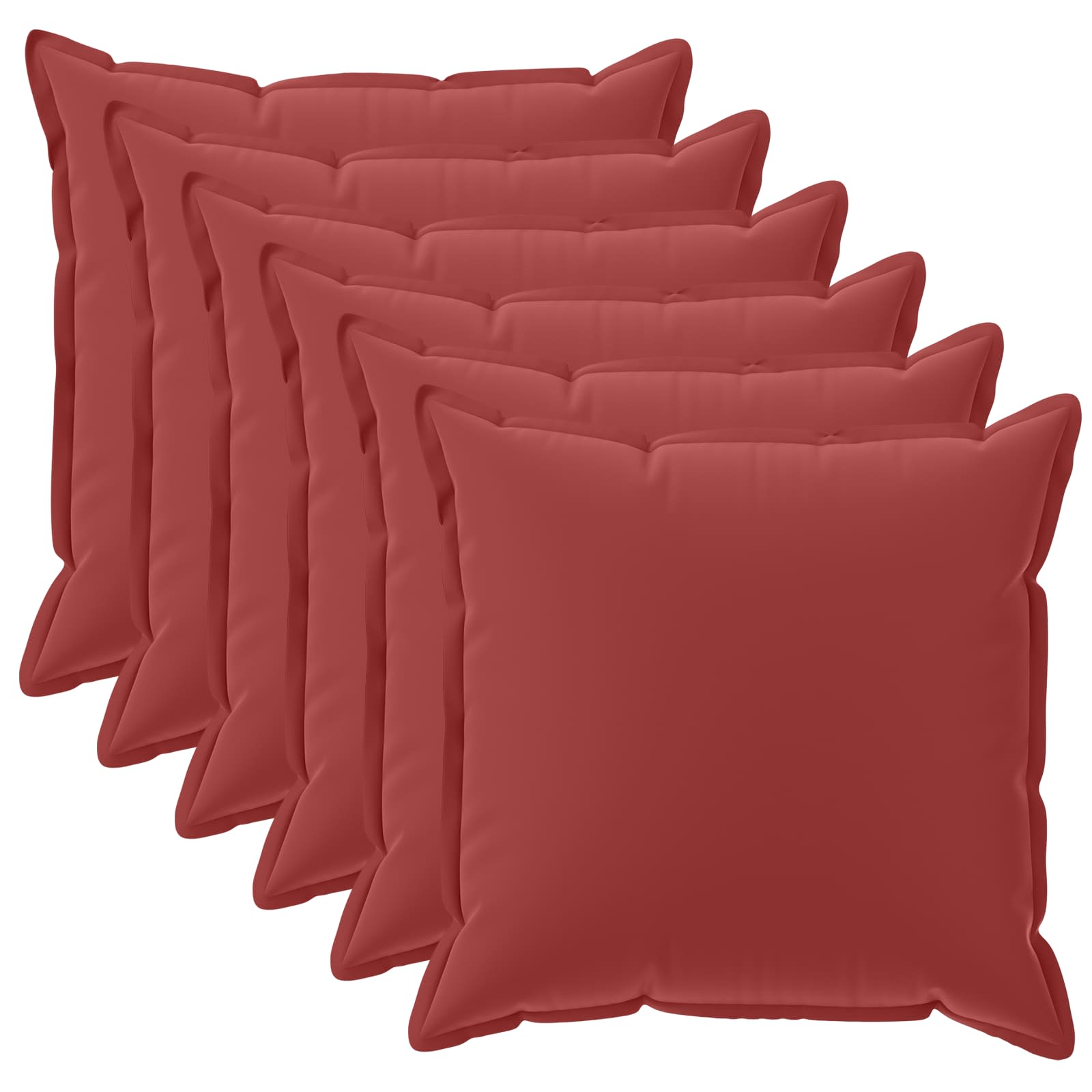 Kussensloop 6 st HOUTEN Wijnrood 50 x 50 cm Polyester image 1