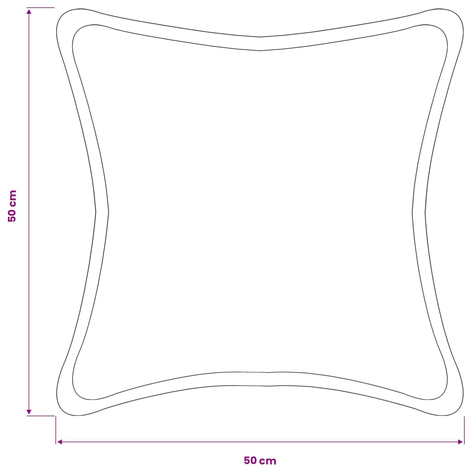 Prevleka za blazino 12 kos HOUTEN Temno siva 50 x 50 cm Bouclé