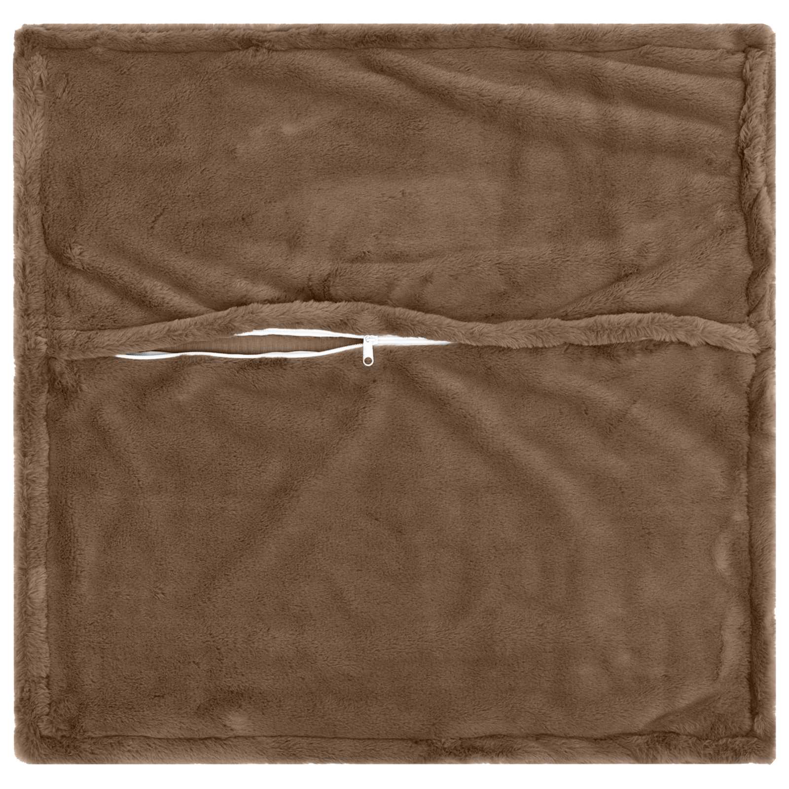 Kussensloop 2 st HOUTEN Licht Bruin 50 x 50 cm Nep Konijnenbont image 3