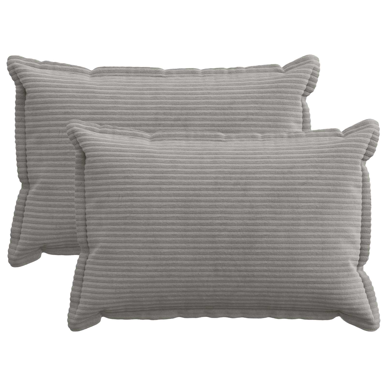 Kussensloop 2 st HOUTEN Lichtgrijs 50 x 70 cm corduroy image 1