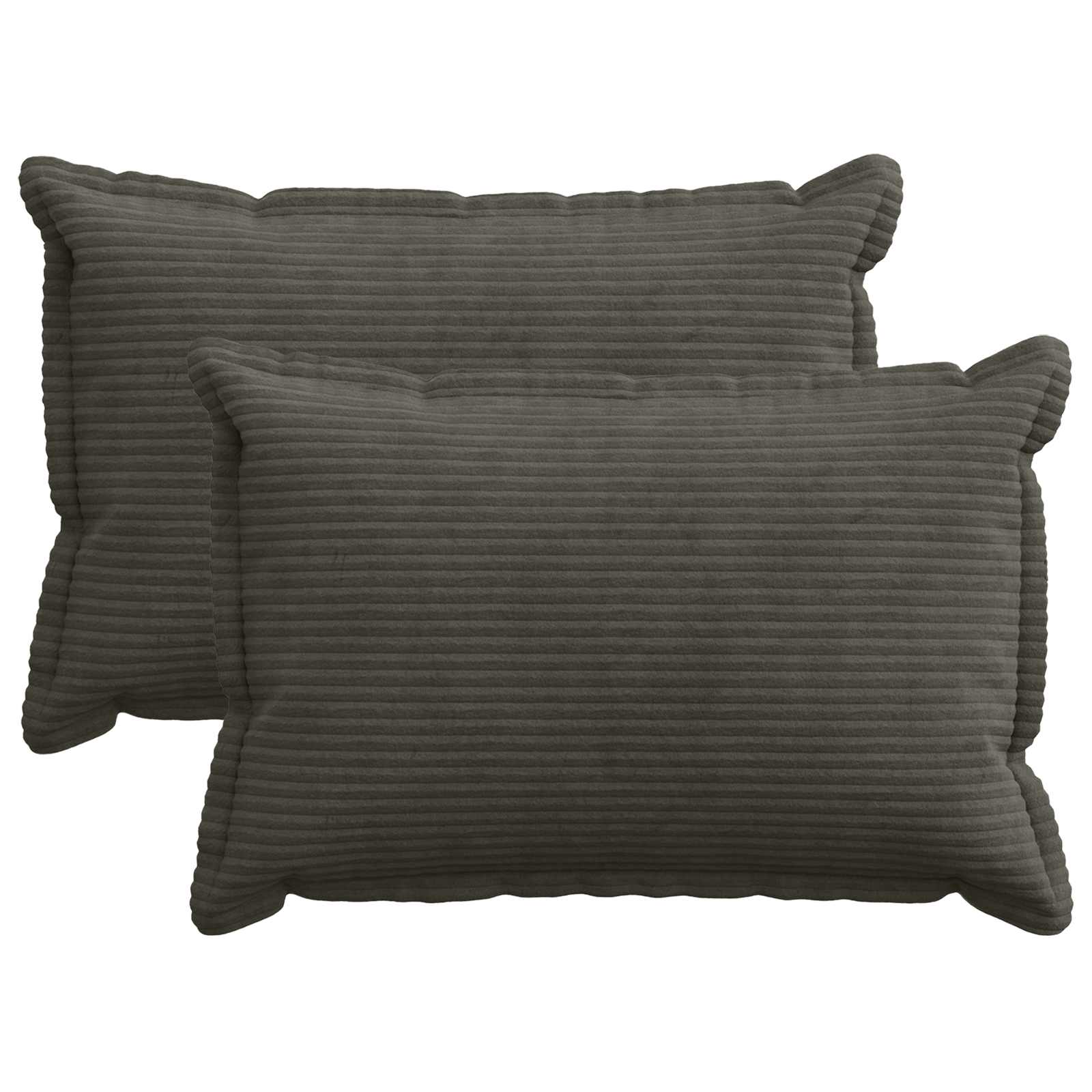 Kussensloop 2 st HOUTEN Antraciet 50 x 70 cm corduroy image 1