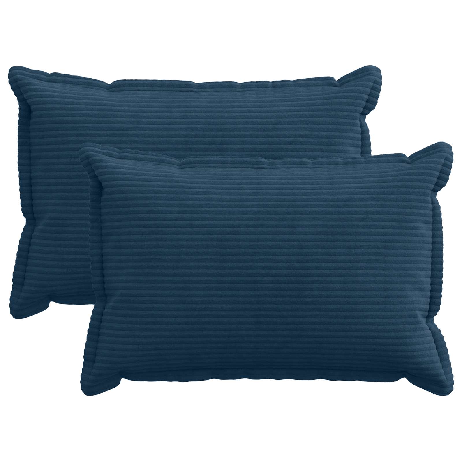 Kussensloop 2 st HOUTEN Marineblauw 50 x 70 cm corduroy image 1