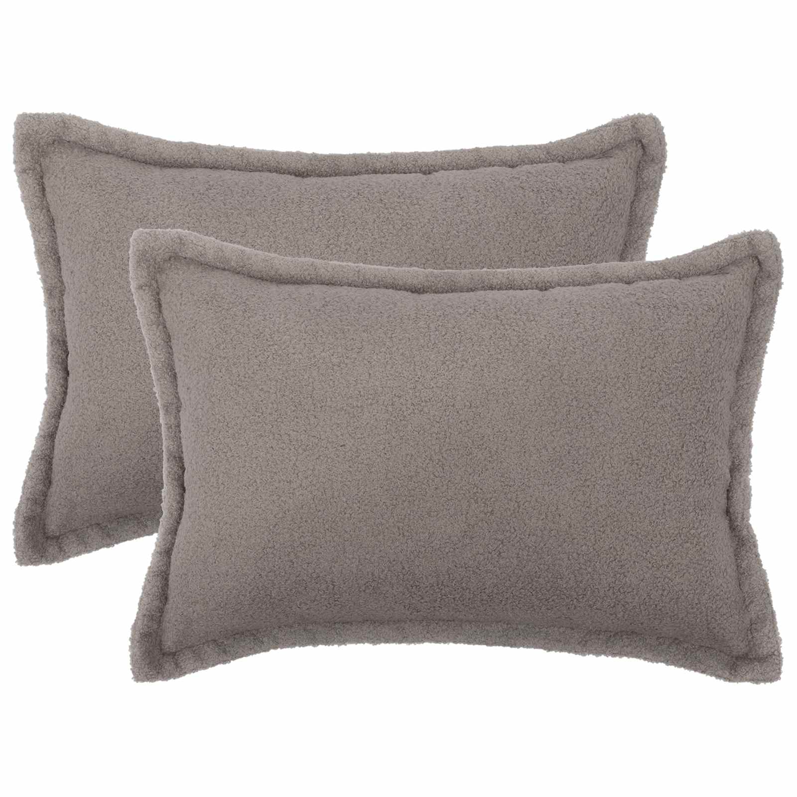 Kussensloop 2 pcs HOUTEN Lichtgrijs 50 x 70 cm Bouclé image 1