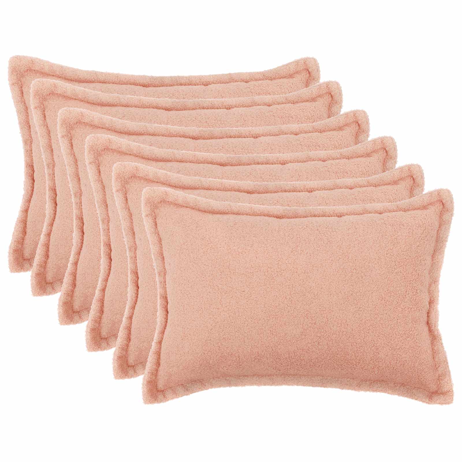 Kussensloop 6 pcs HOUTEN Roze 50 x 70 cm Bouclé image 1