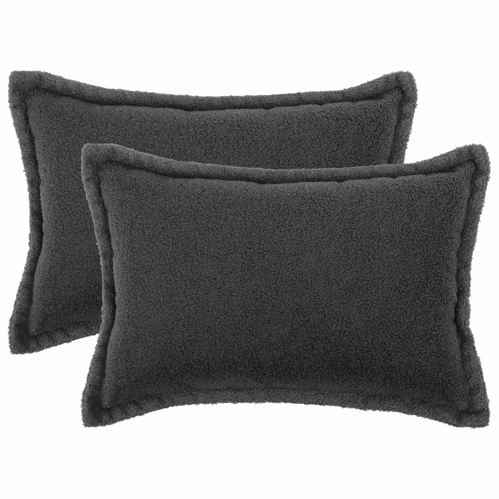 Kussensloop 2 pcs HOUTEN Donkergrijs 50 x 70 cm Bouclé image 1
